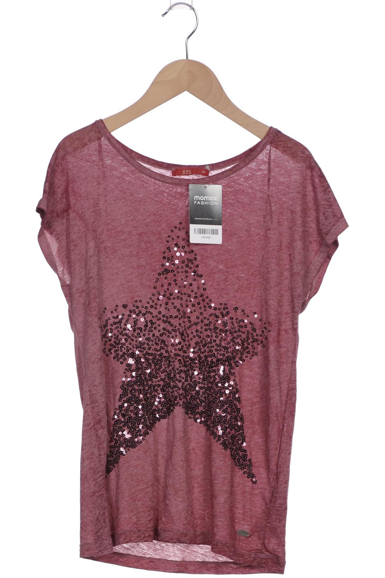 

edc by Esprit Damen T-Shirt, bordeaux, Gr. 34