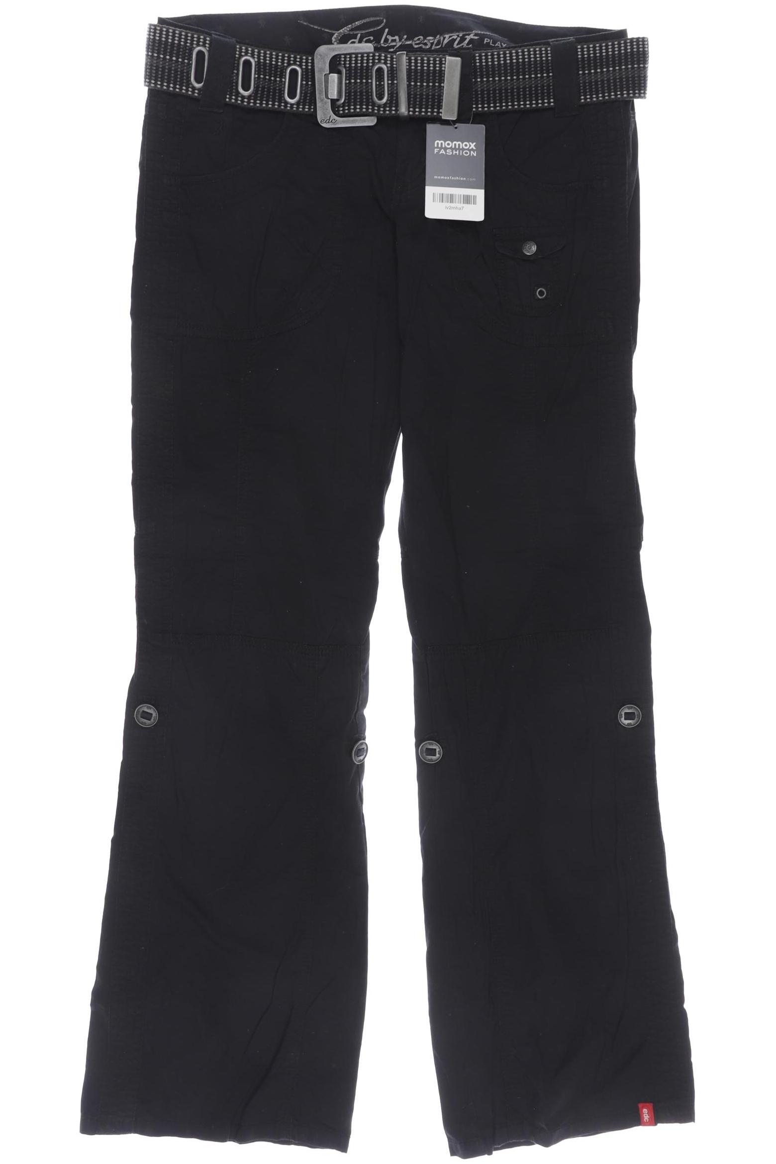 

edc by Esprit Damen Stoffhose, schwarz, Gr. 34