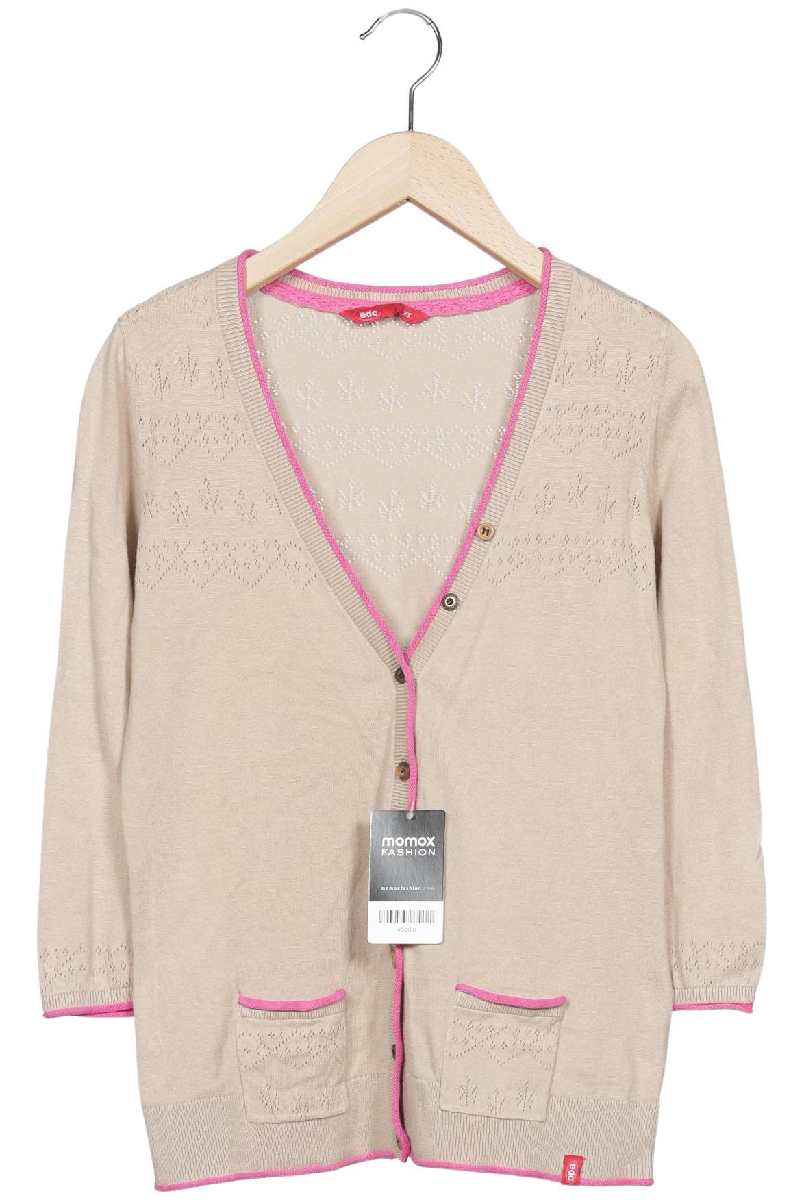 

edc by Esprit Damen Strickjacke, beige, Gr. 34