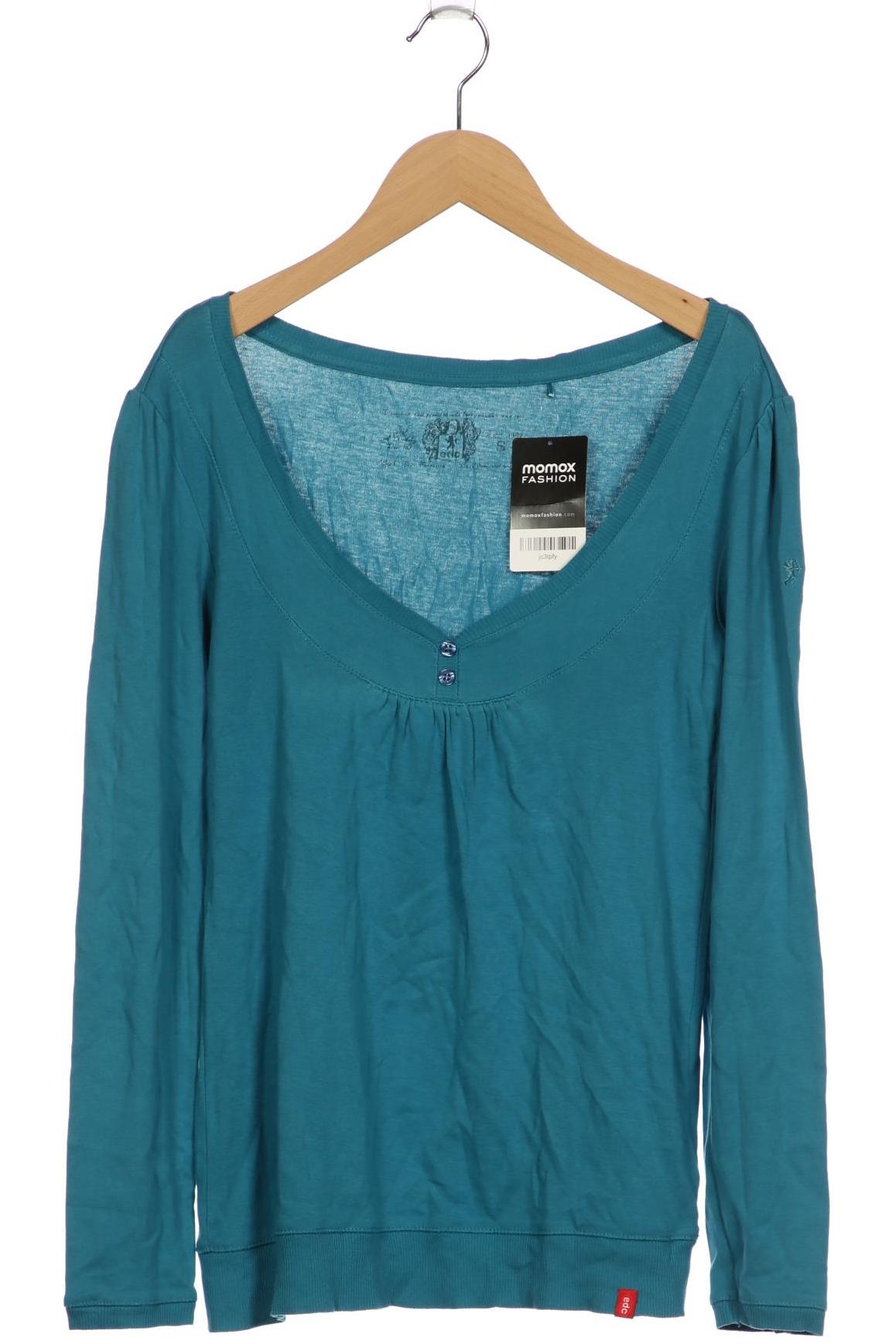 

edc by Esprit Damen Langarmshirt, türkis, Gr. 36