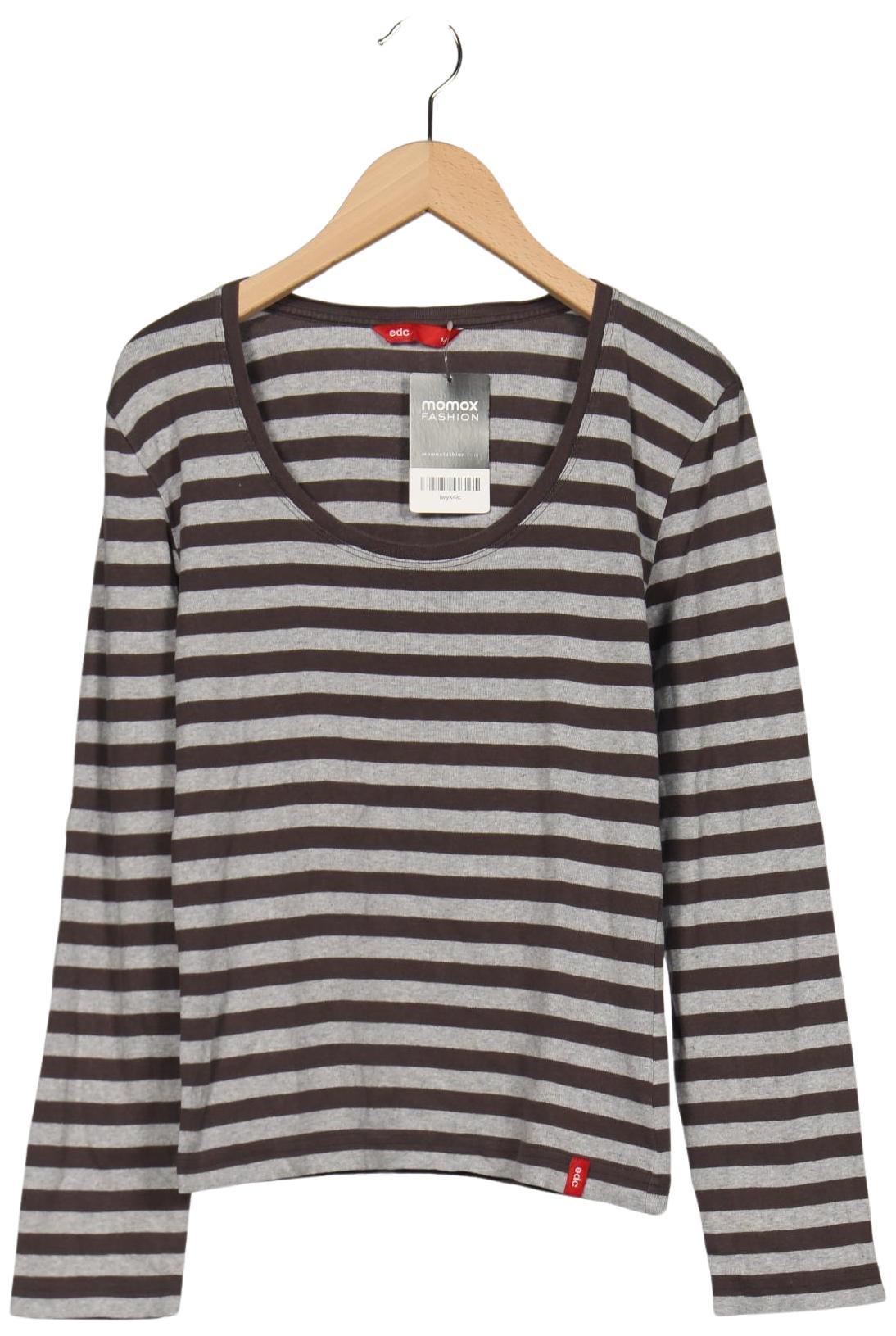 

edc by Esprit Damen Langarmshirt, mehrfarbig, Gr. 38