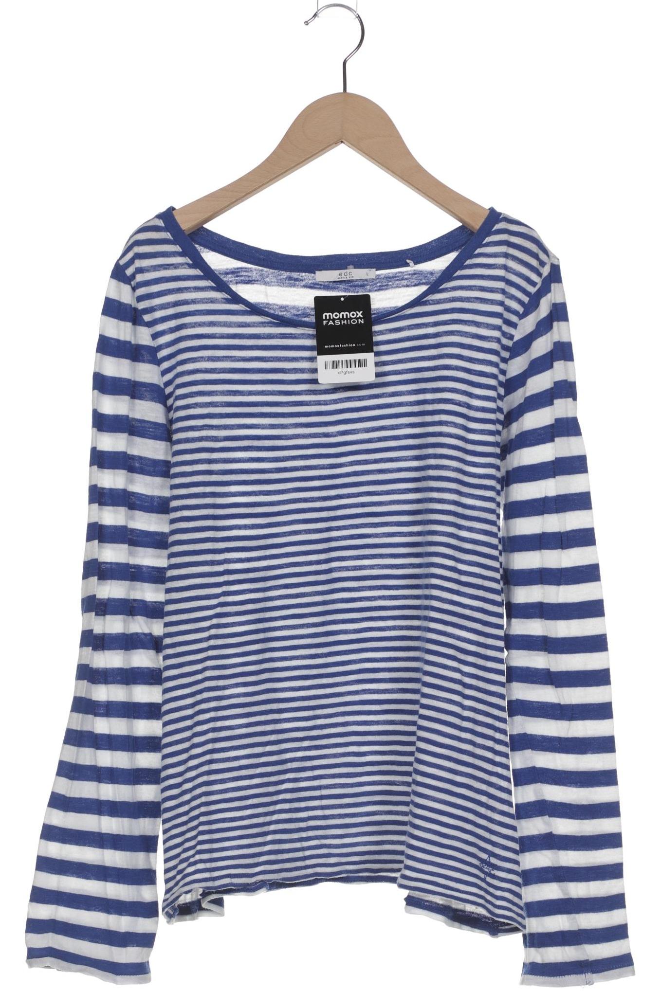 

edc by Esprit Damen Langarmshirt, blau, Gr. 42