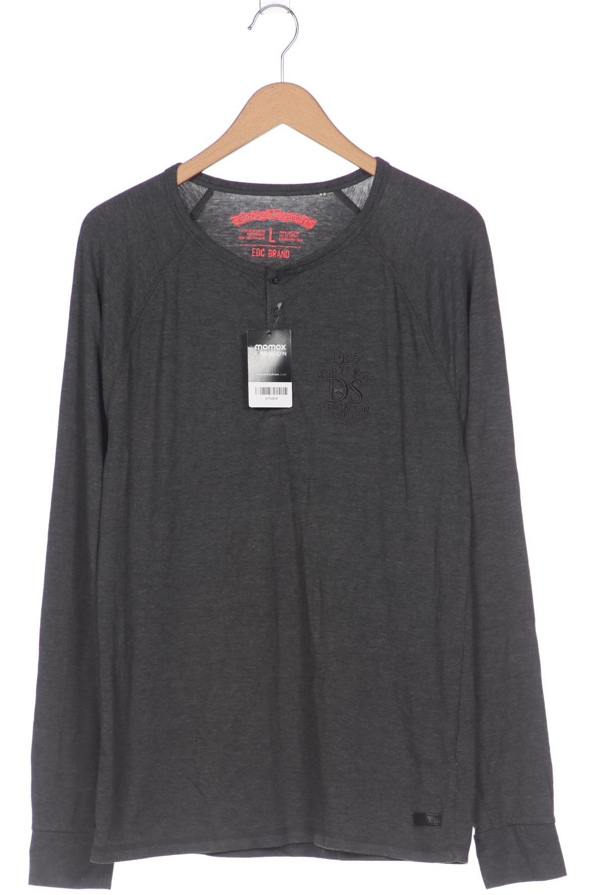 

edc by Esprit Herren Langarmshirt, grau, Gr. 52