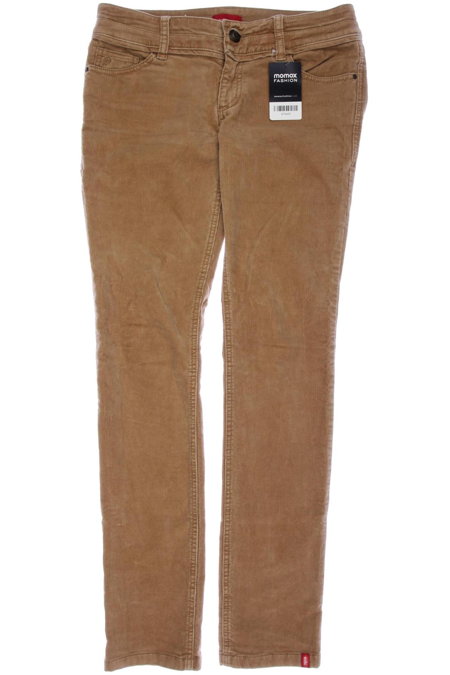 

edc by Esprit Damen Stoffhose, beige, Gr. 36