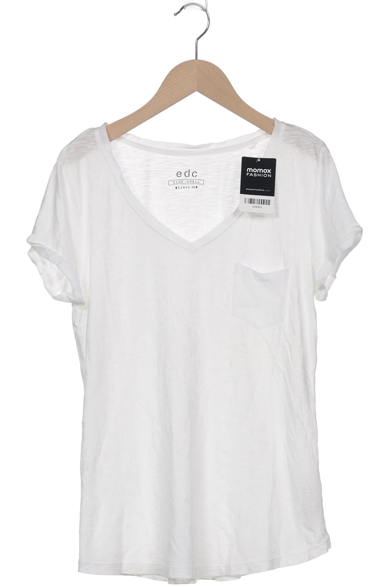 

edc by Esprit Damen T-Shirt, weiß, Gr. 36