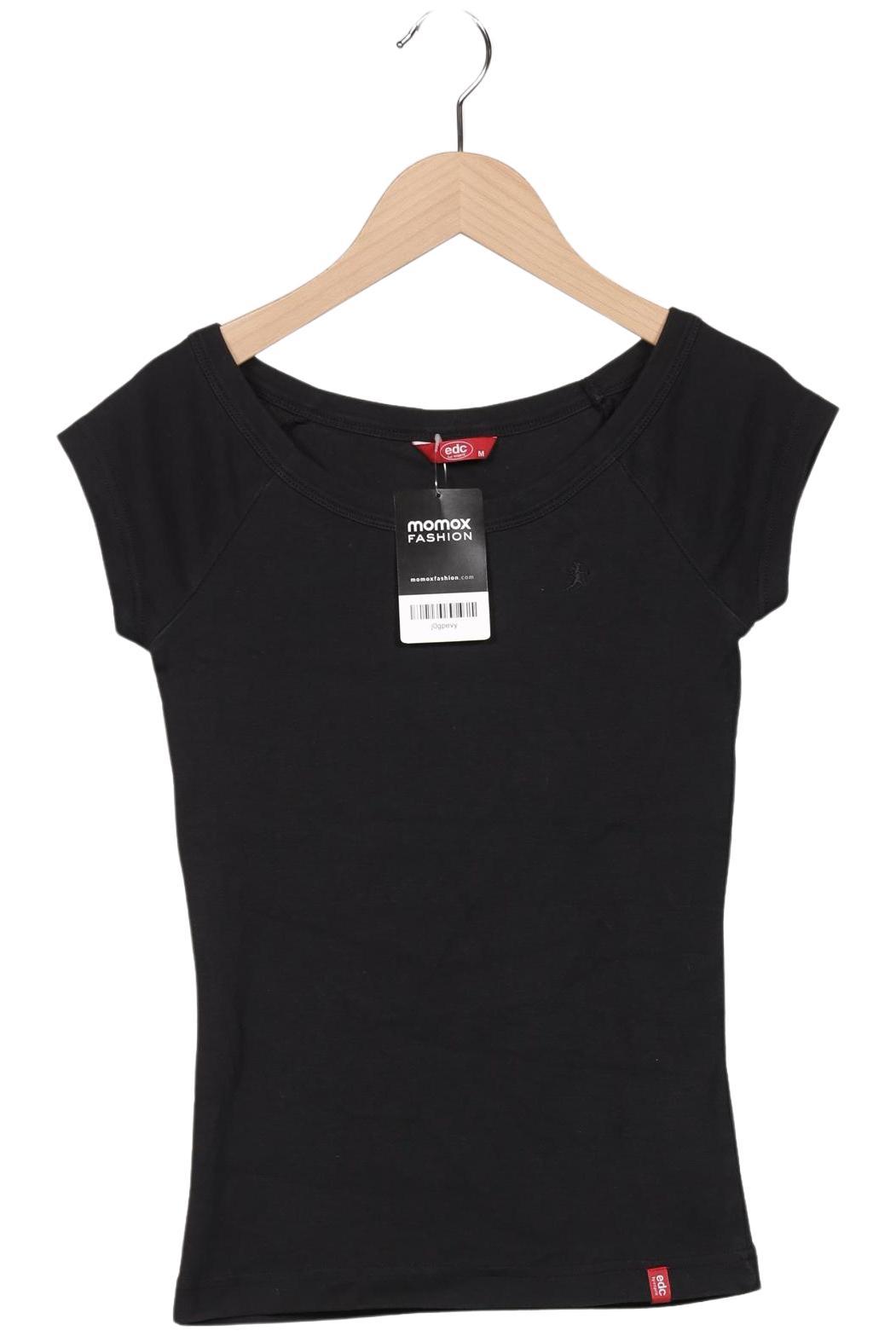 

edc by Esprit Damen T-Shirt, schwarz, Gr. 38