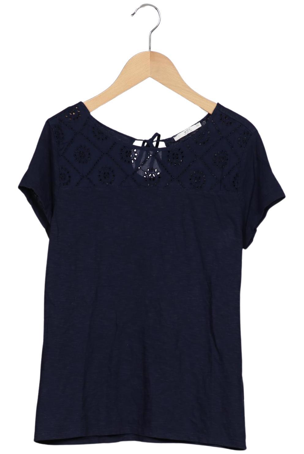 

edc by Esprit Damen T-Shirt, marineblau, Gr. 34