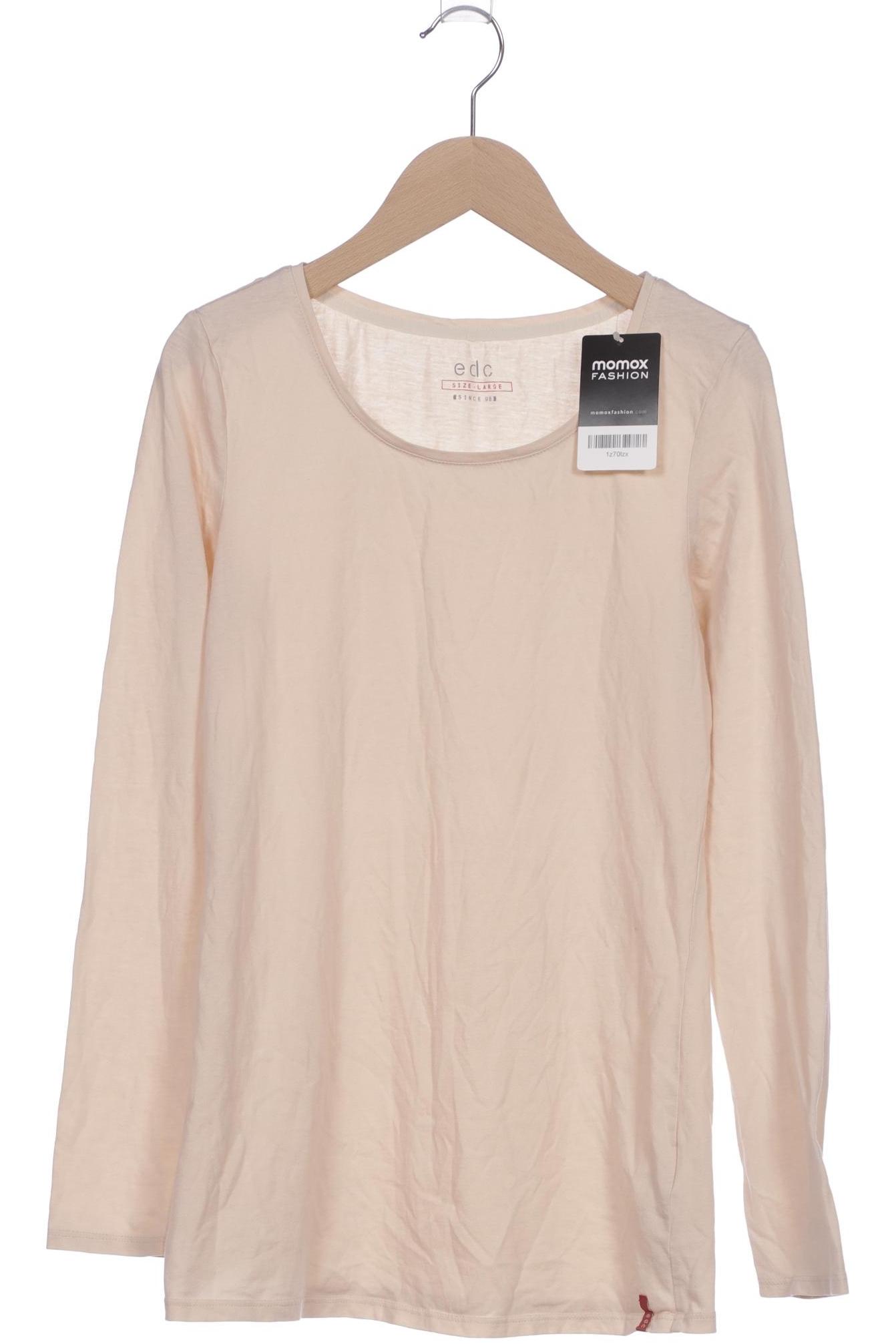 

edc by Esprit Damen Langarmshirt, beige, Gr. 42