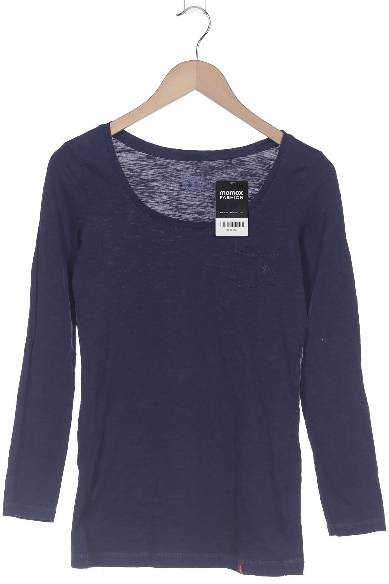 

edc by Esprit Damen Langarmshirt, marineblau, Gr. 36