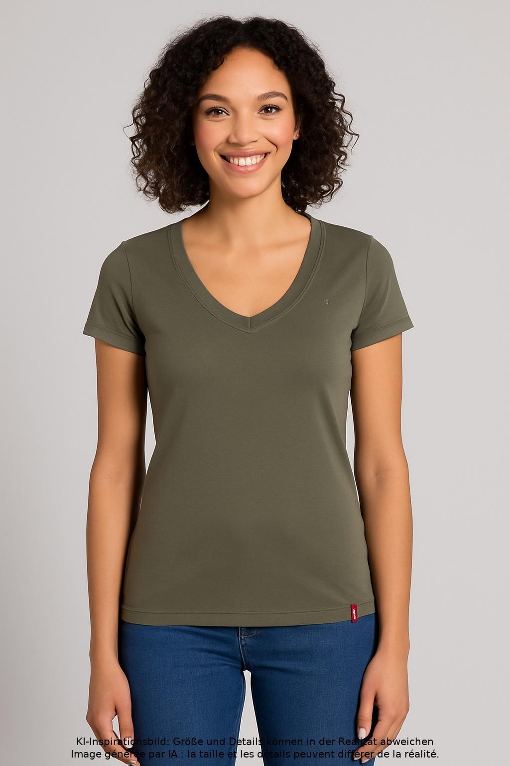 

edc by Esprit Damen T-Shirt, grün, Gr. 36