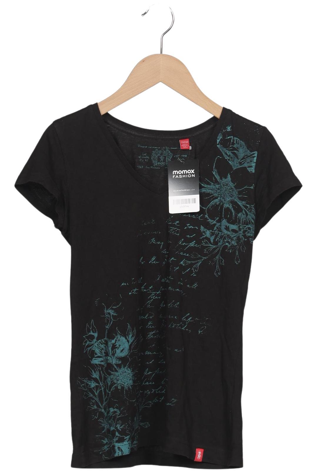 

edc by Esprit Damen T-Shirt, schwarz, Gr. 34