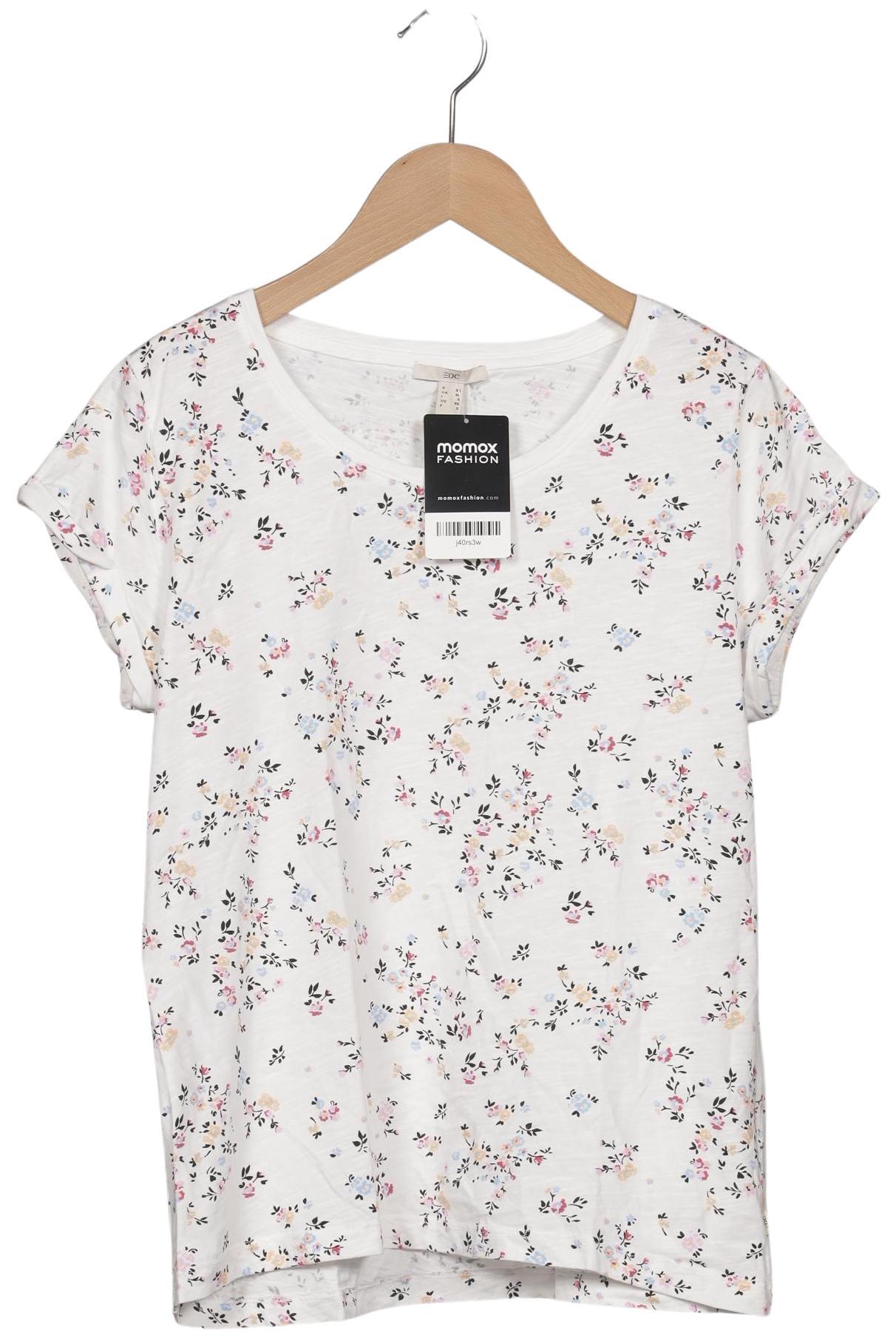 

edc by Esprit Damen T-Shirt, weiß, Gr. 34