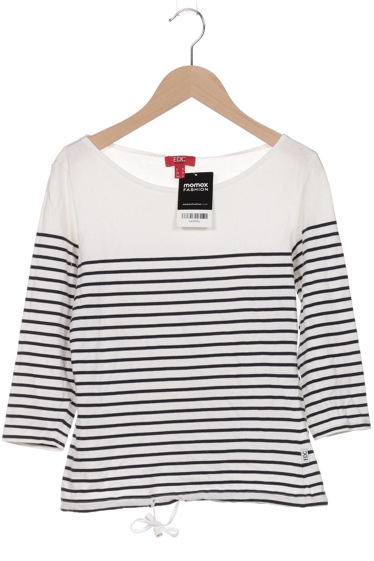 

edc by Esprit Damen Langarmshirt, weiß, Gr. 38