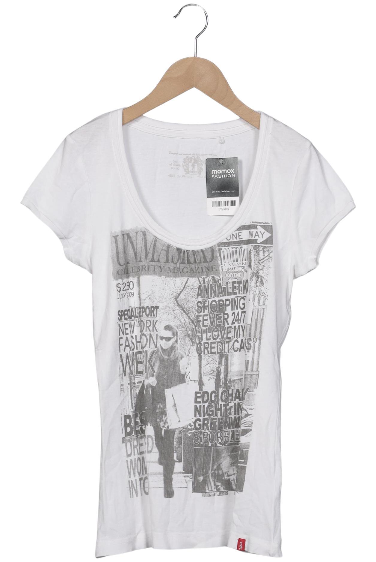 

edc by Esprit Damen T-Shirt, weiß, Gr. 42