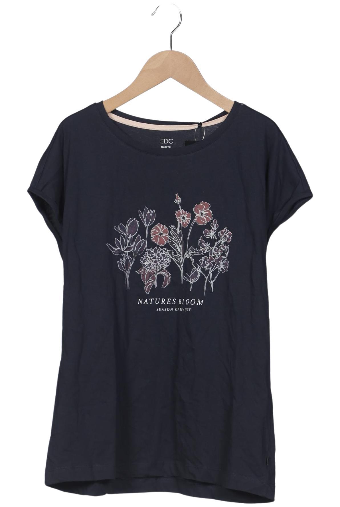 

edc by Esprit Damen T-Shirt, marineblau, Gr. 42