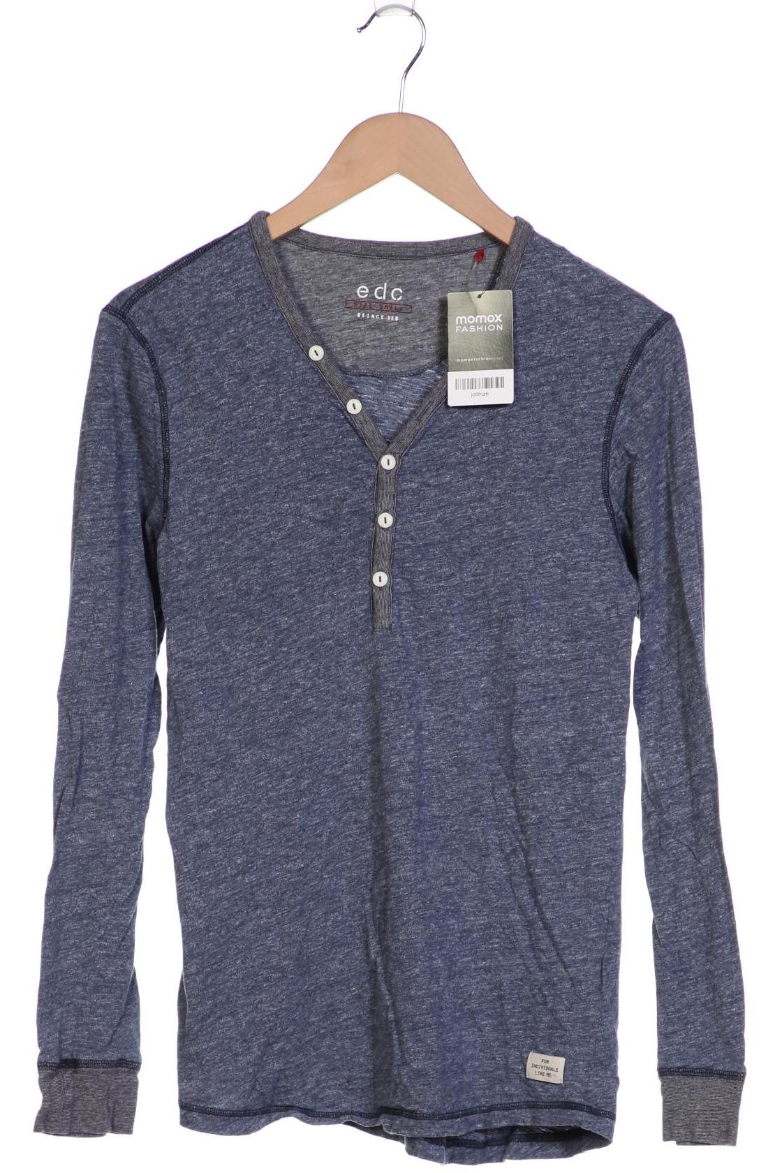 

edc by Esprit Herren Langarmshirt, marineblau, Gr. 46