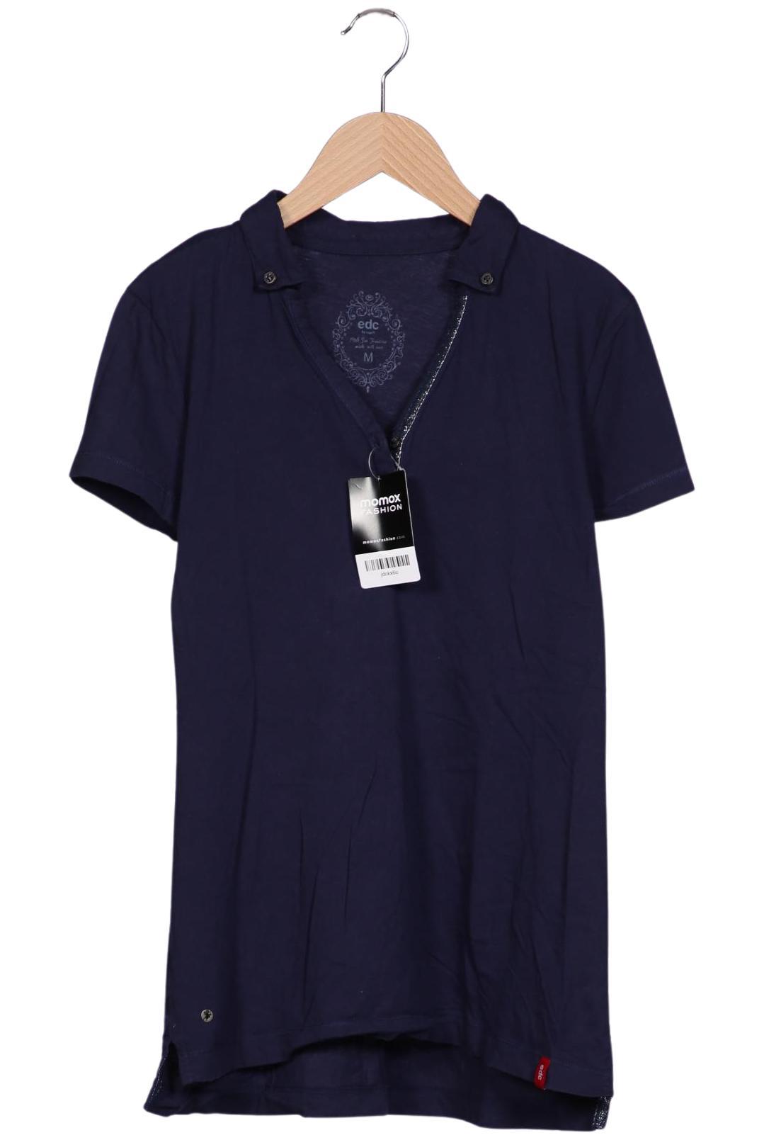 

edc by Esprit Damen Poloshirt, marineblau, Gr. 38
