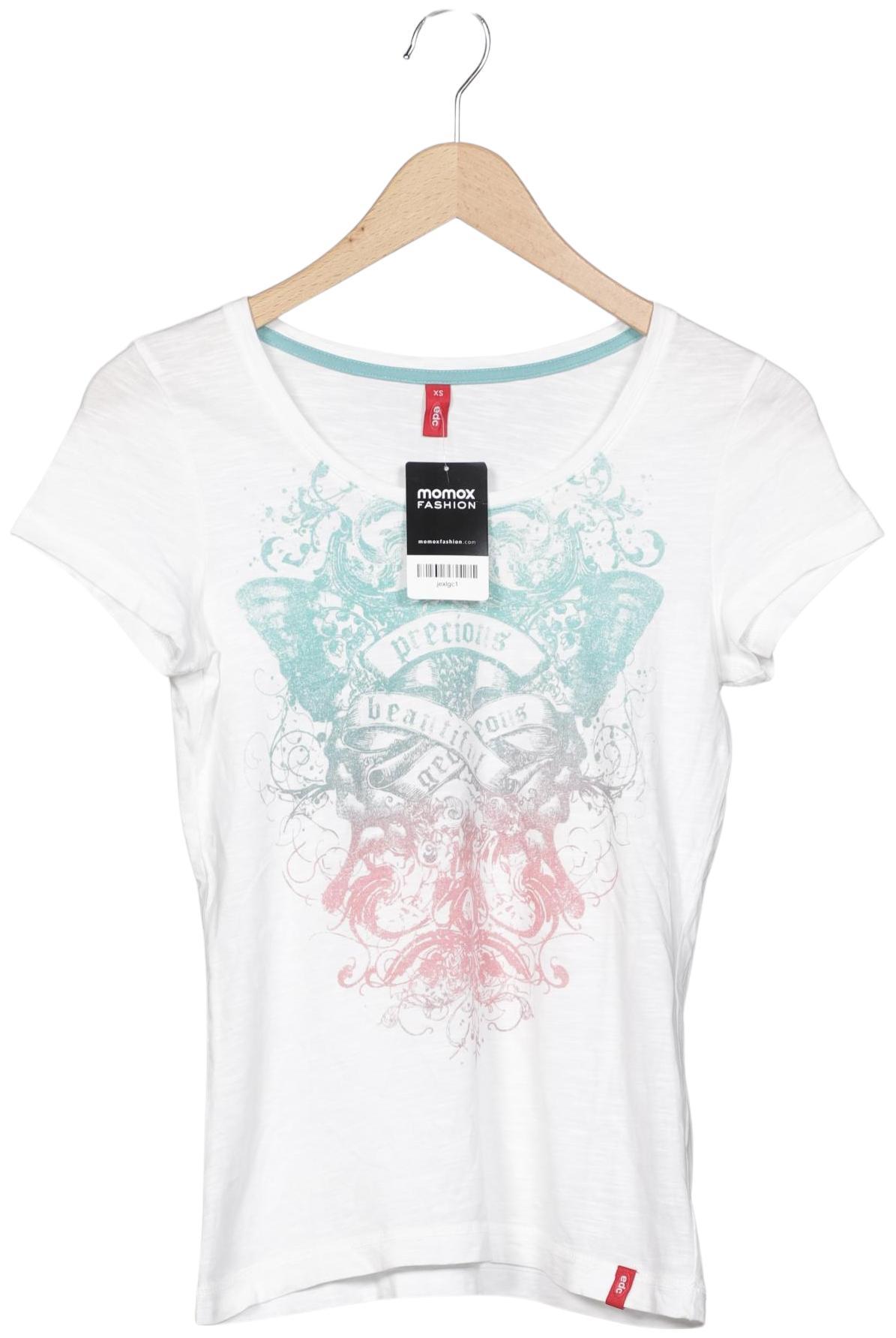 

edc by Esprit Damen T-Shirt, weiß, Gr. 34