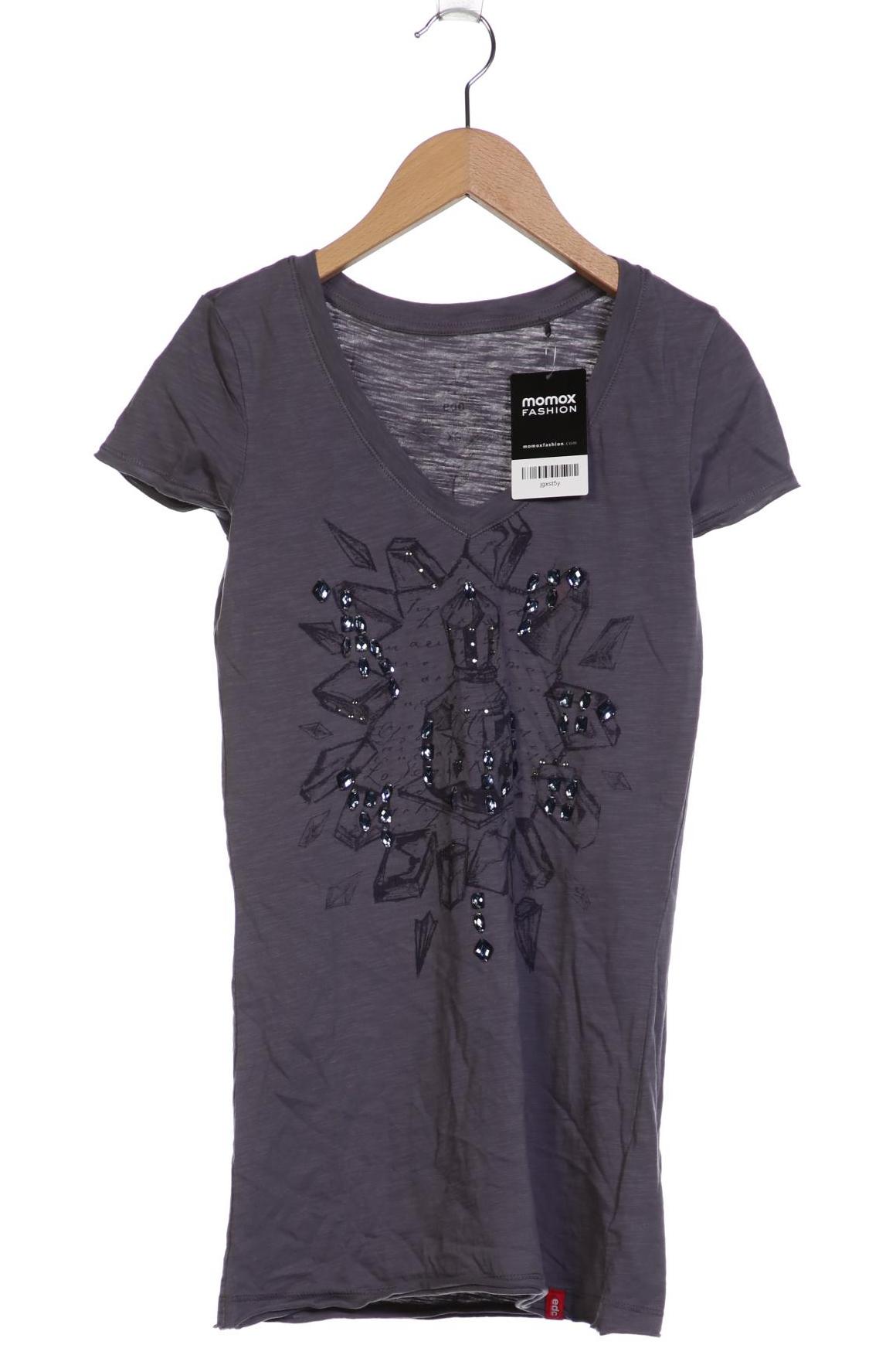 

edc by Esprit Damen T-Shirt, blau, Gr. 34