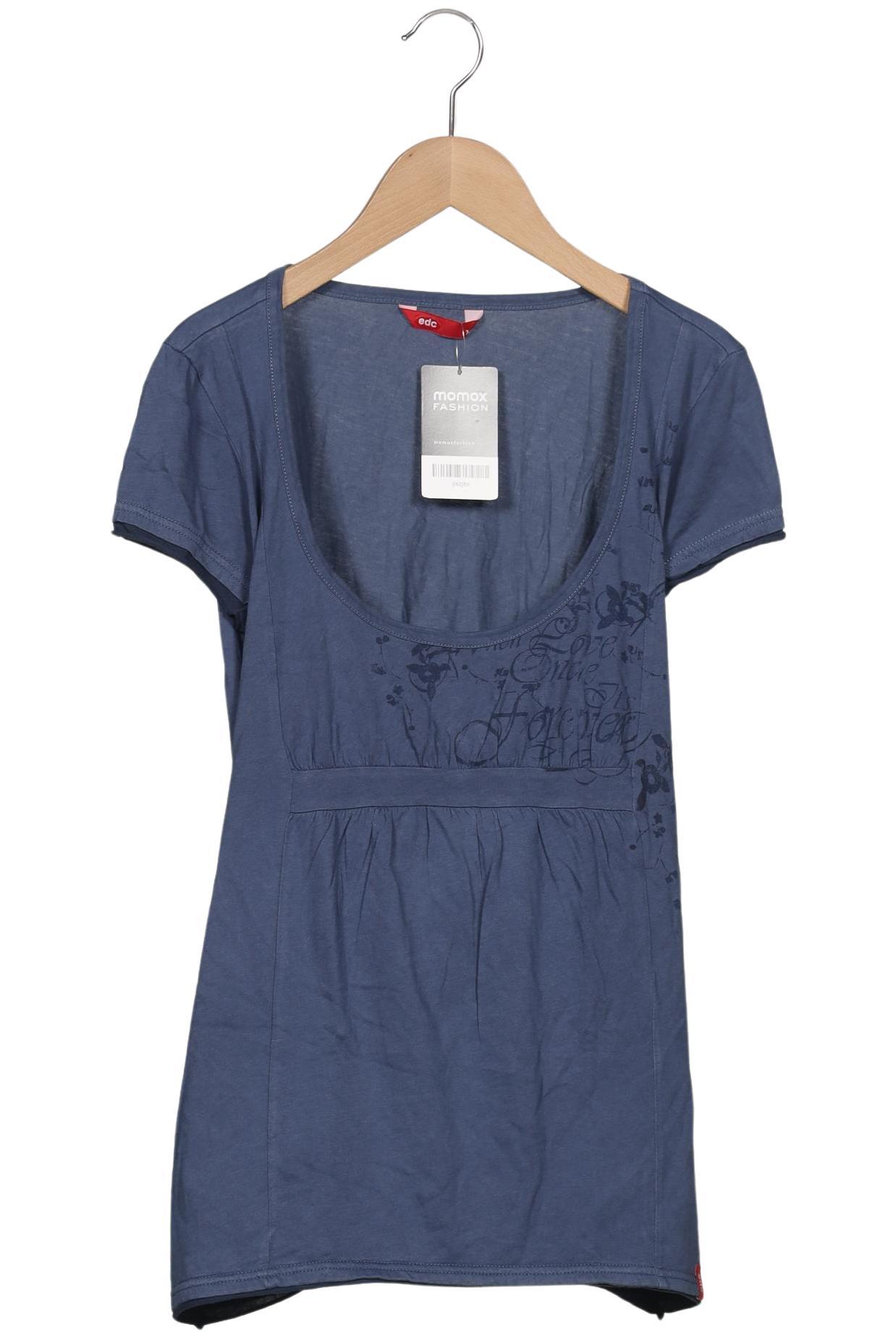

edc by Esprit Damen T-Shirt, marineblau, Gr. 38