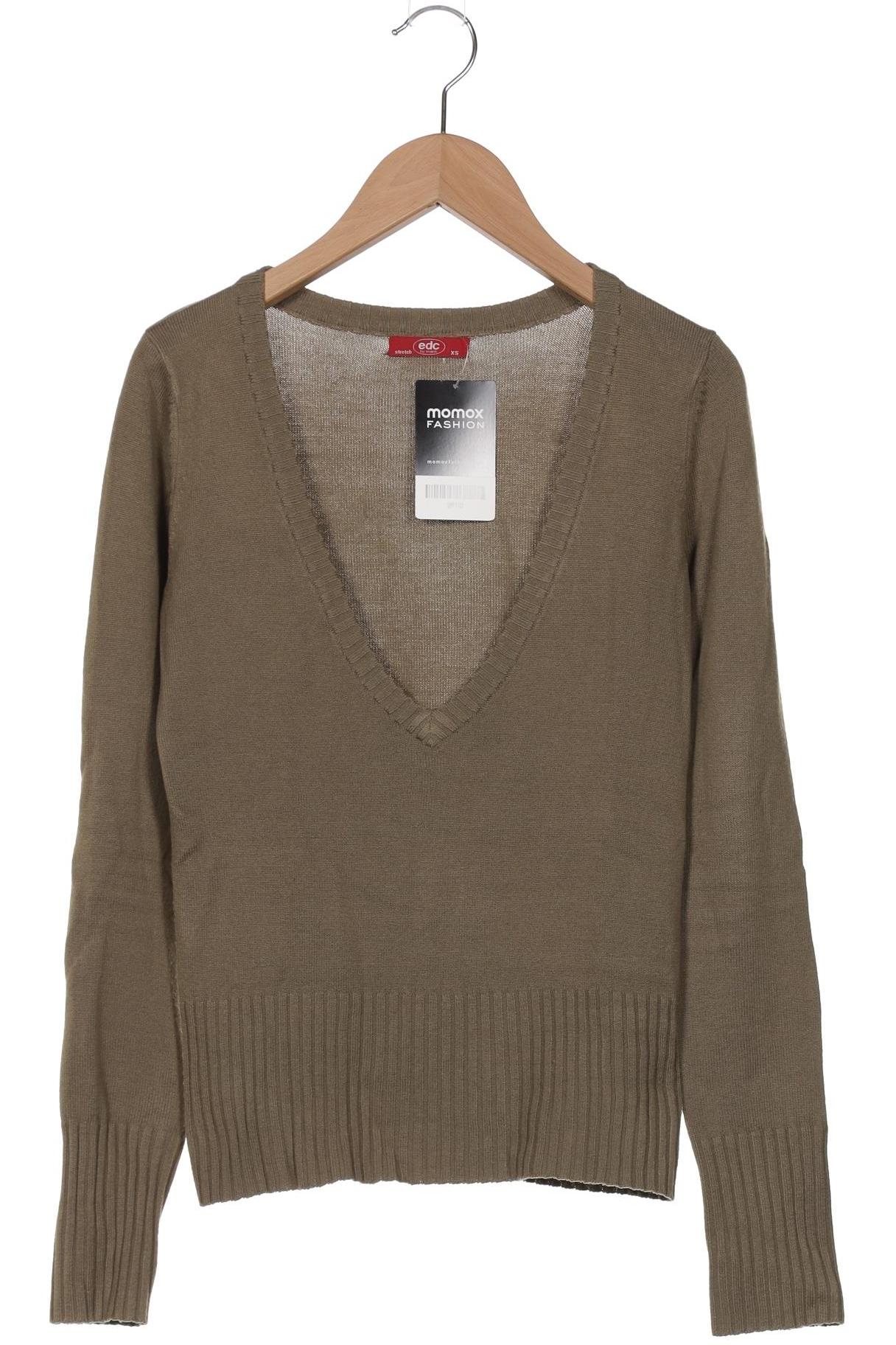 

edc by Esprit Damen Pullover, grün, Gr. 34