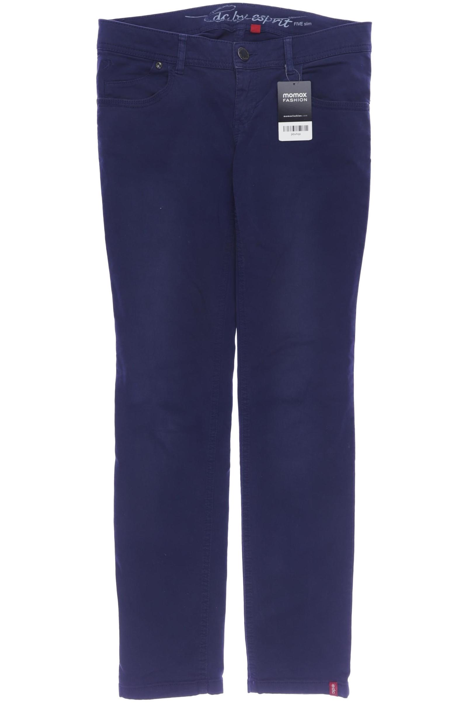 

edc by Esprit Damen Stoffhose, blau, Gr. 38