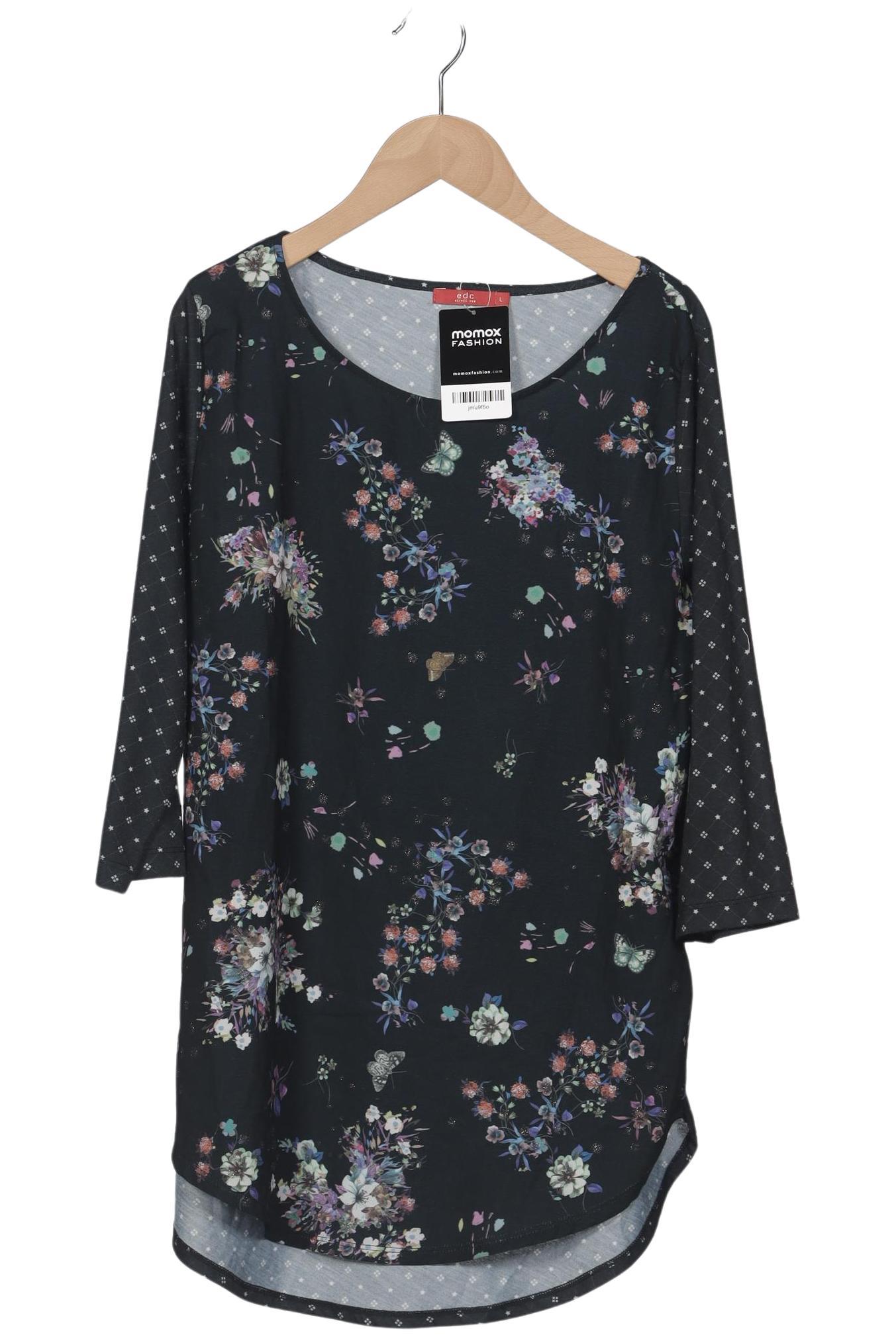 

edc by Esprit Damen Langarmshirt, marineblau, Gr. 42