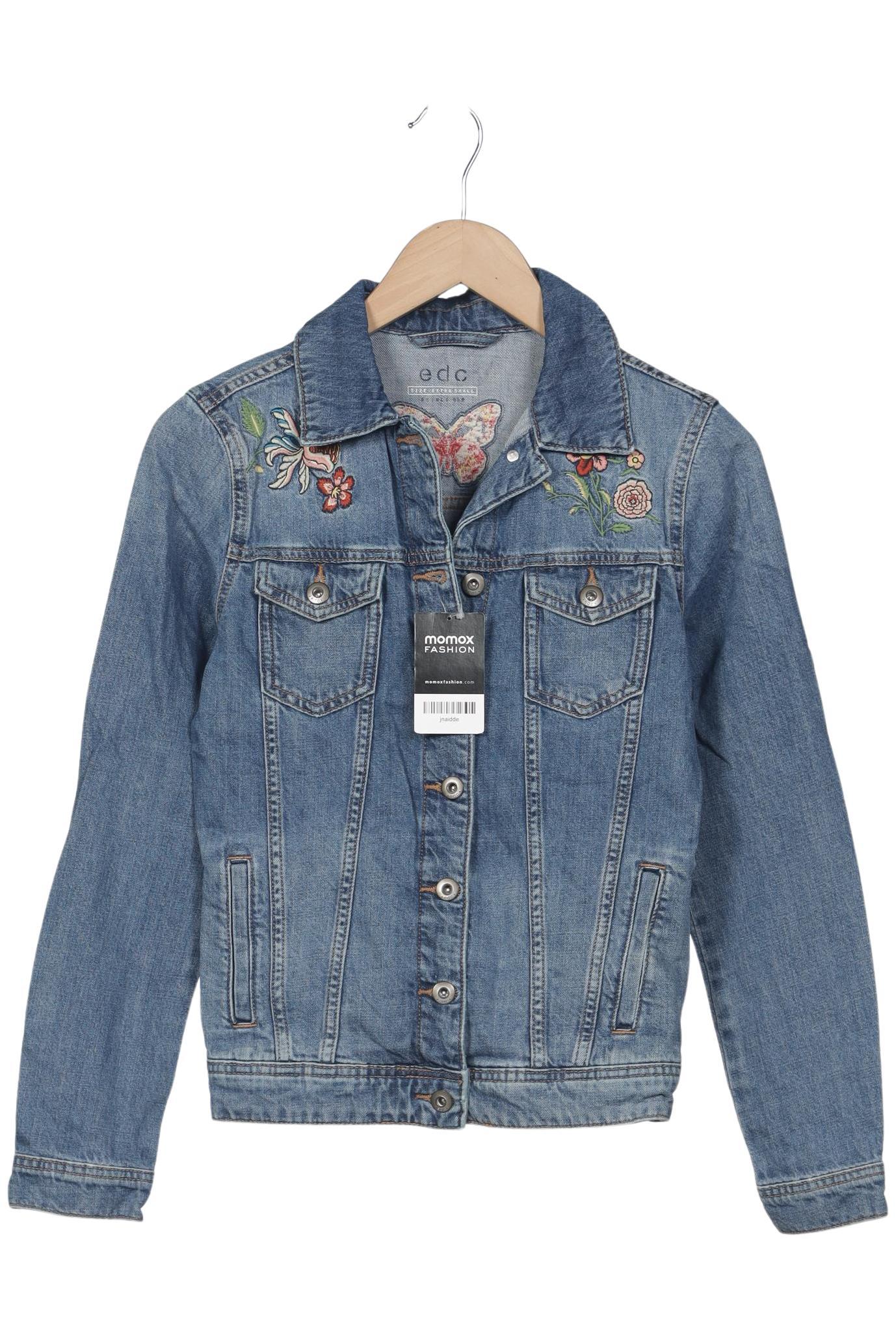 

edc by Esprit Damen Jacke, blau, Gr. 34