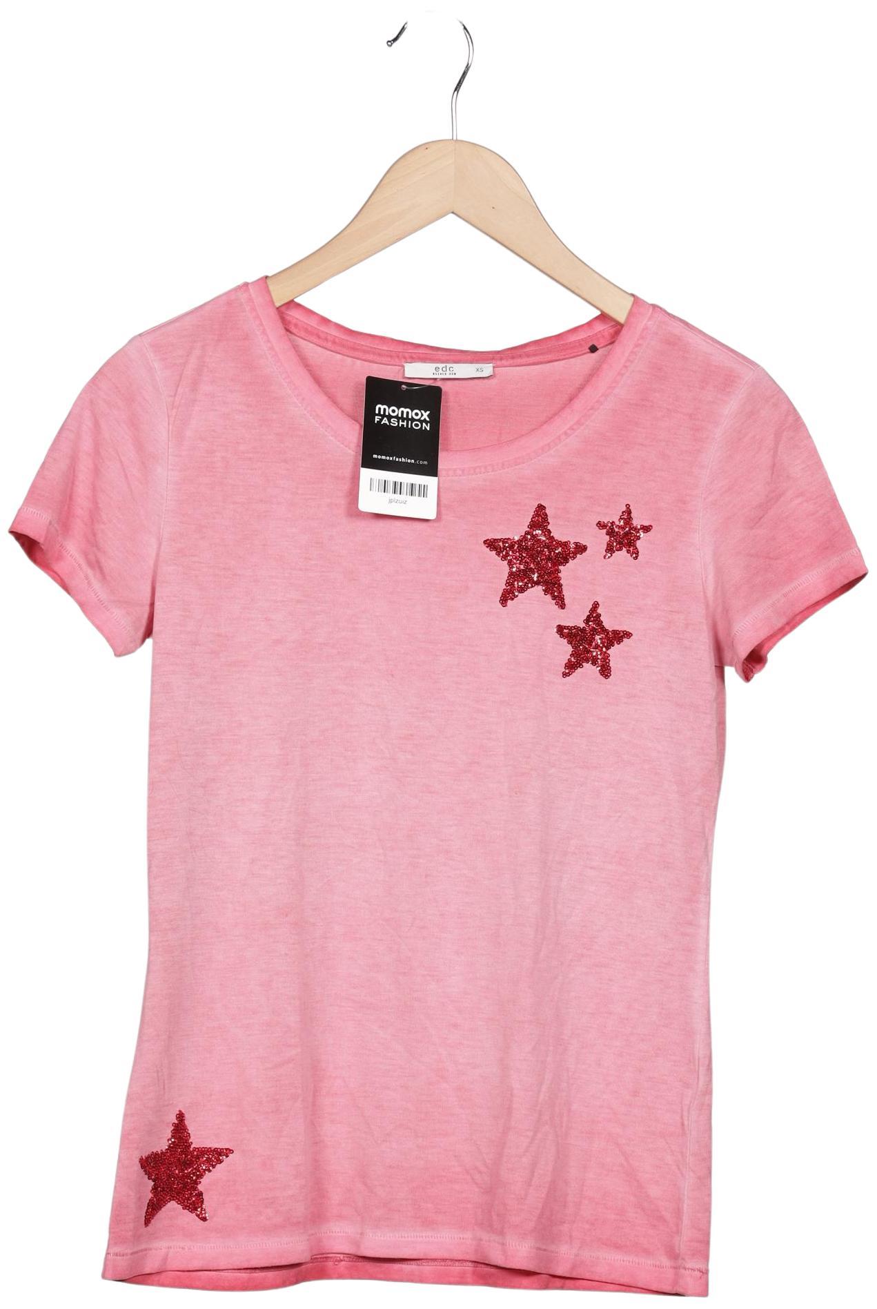 

edc by Esprit Damen T-Shirt, pink, Gr. 34