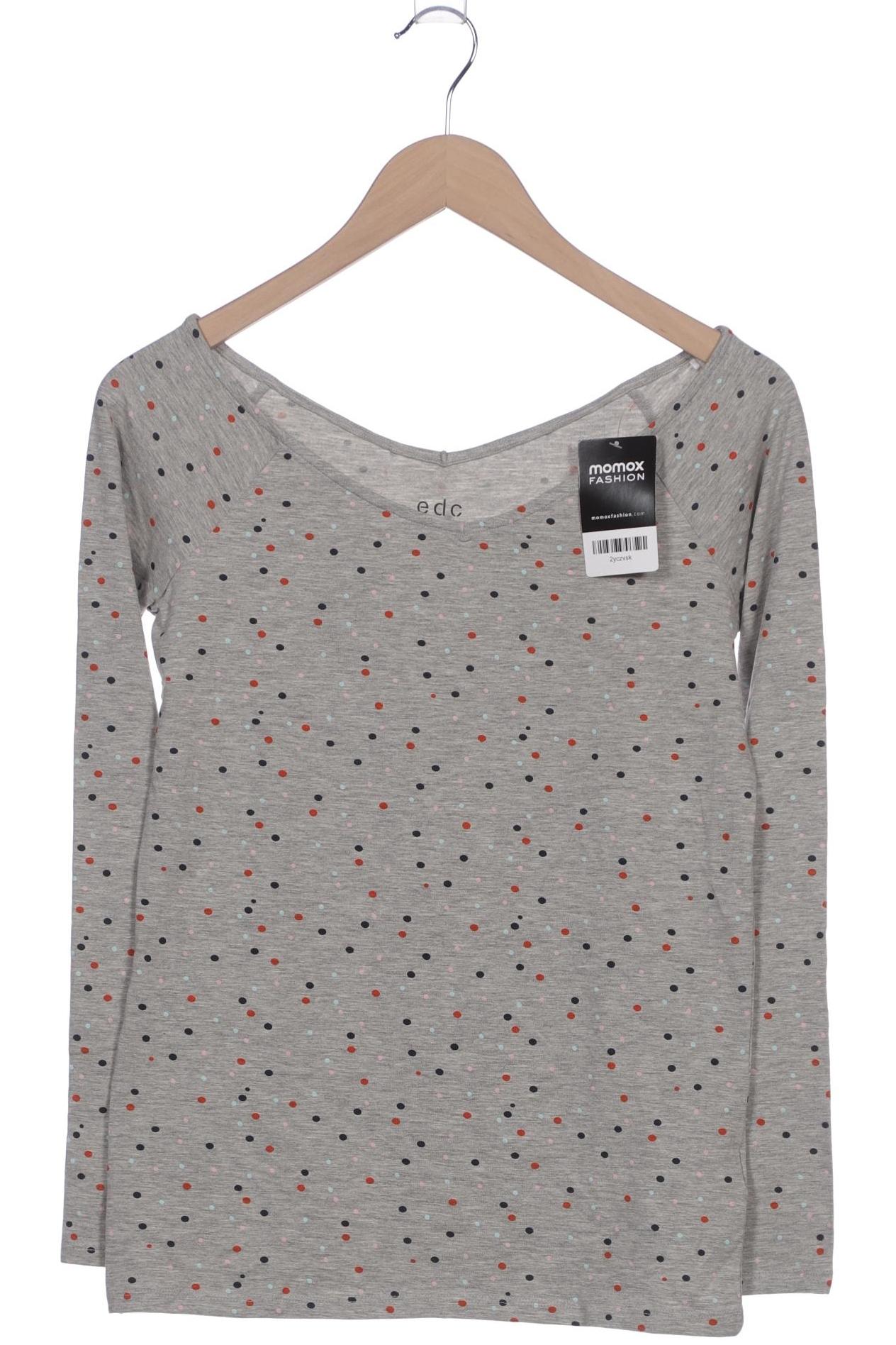 

edc by Esprit Damen Langarmshirt, grau, Gr. 38