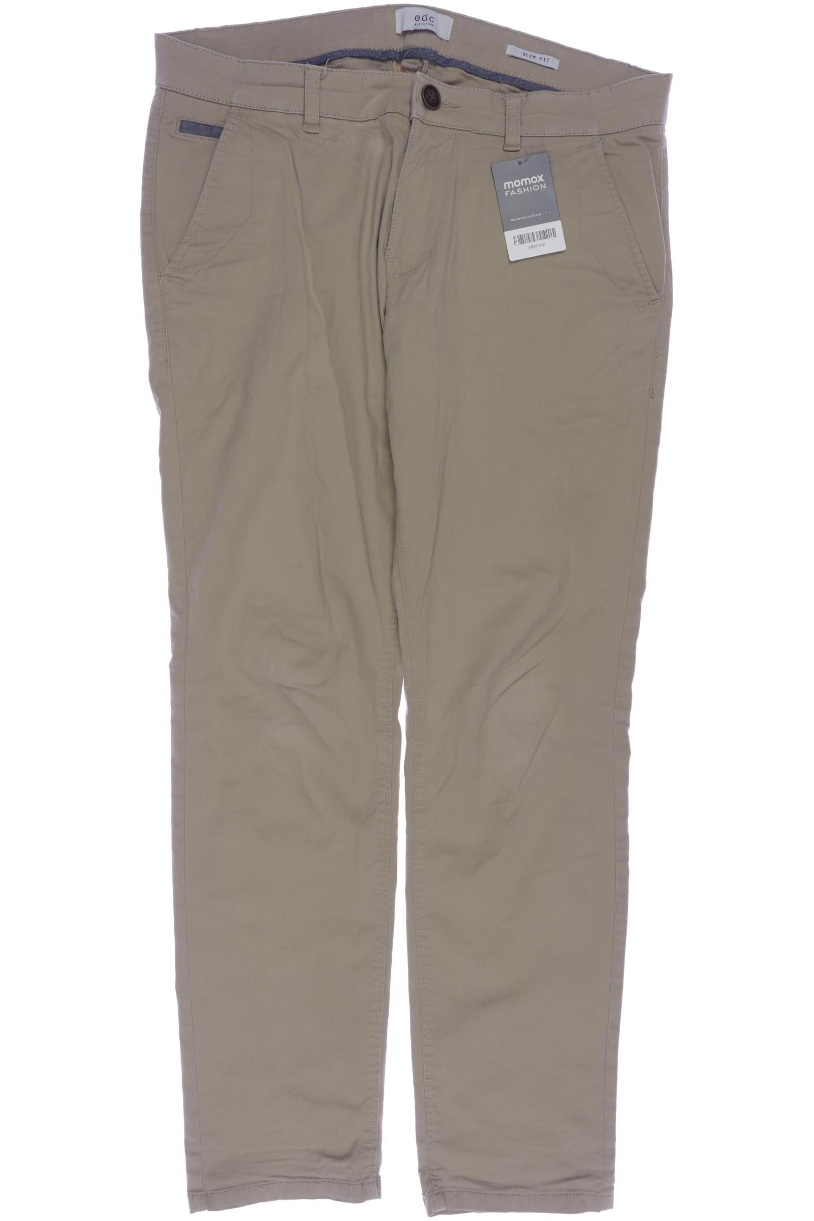 

edc by Esprit Herren Stoffhose, beige, Gr. 32