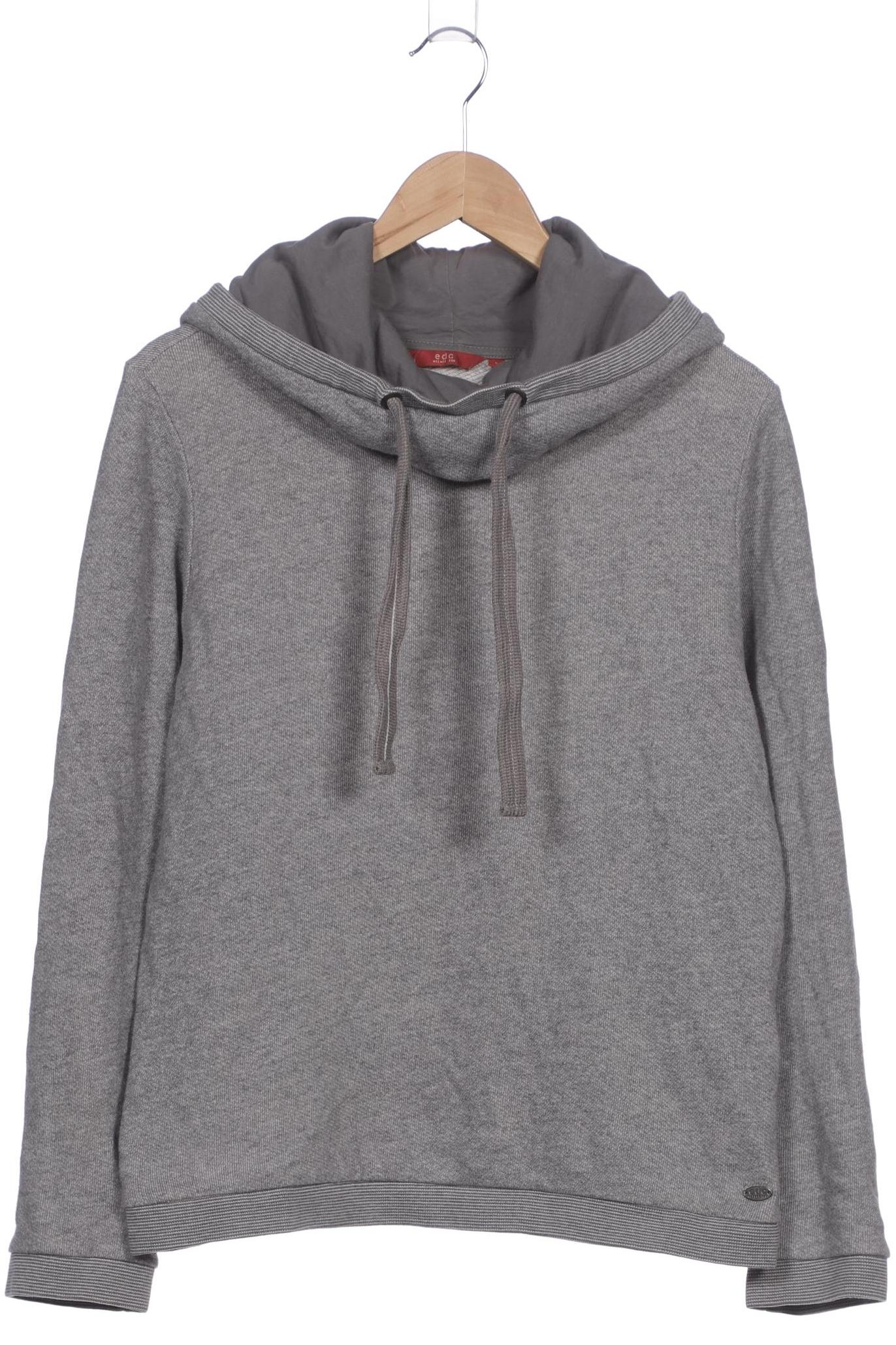

edc by Esprit Damen Kapuzenpullover, grau, Gr. 42