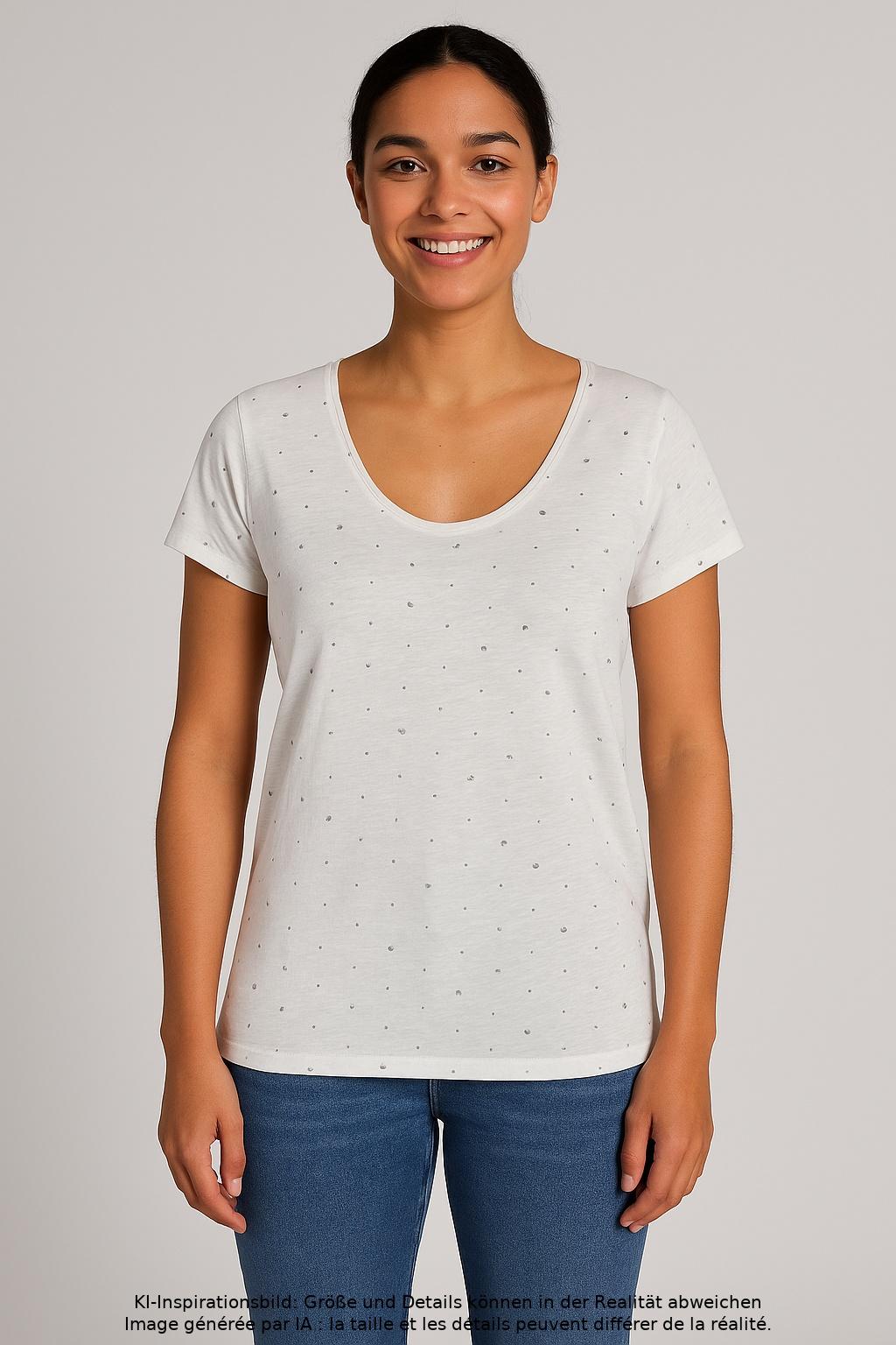 

edc by Esprit Damen T-Shirt, weiß, Gr. 34