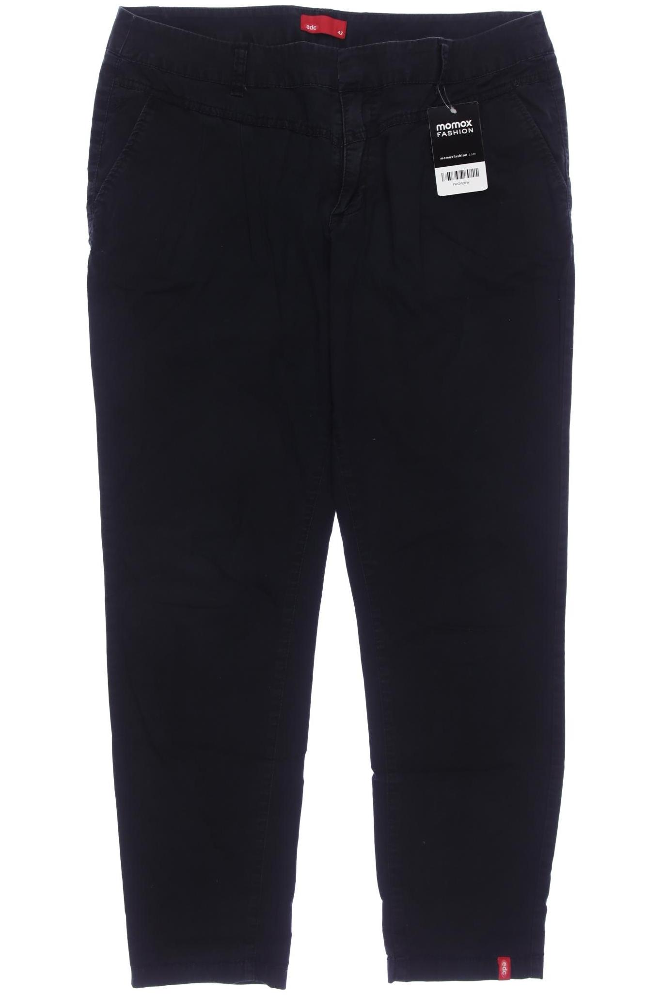 

edc by Esprit Damen Stoffhose, schwarz, Gr. 42