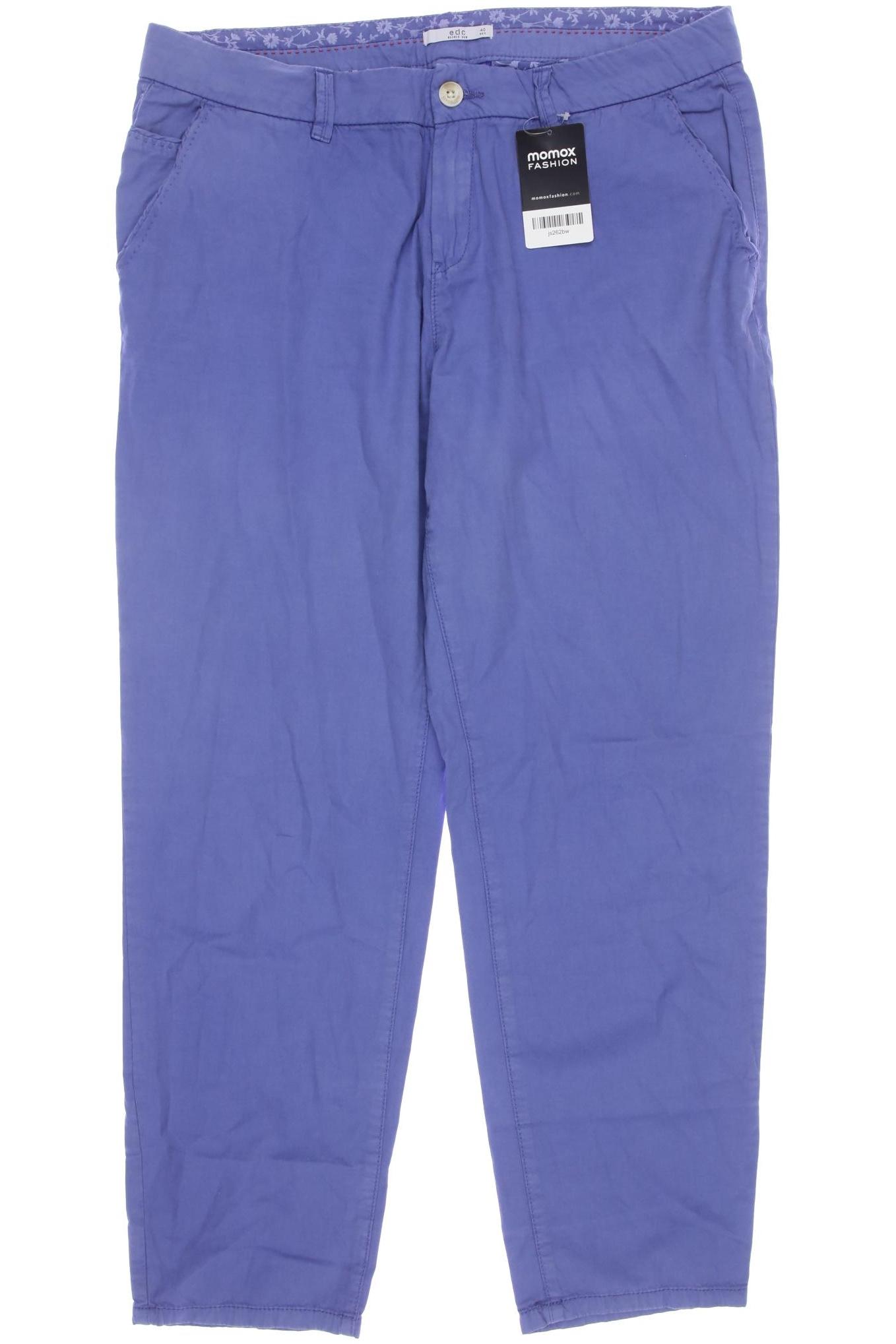 

edc by Esprit Damen Stoffhose, blau, Gr. 40