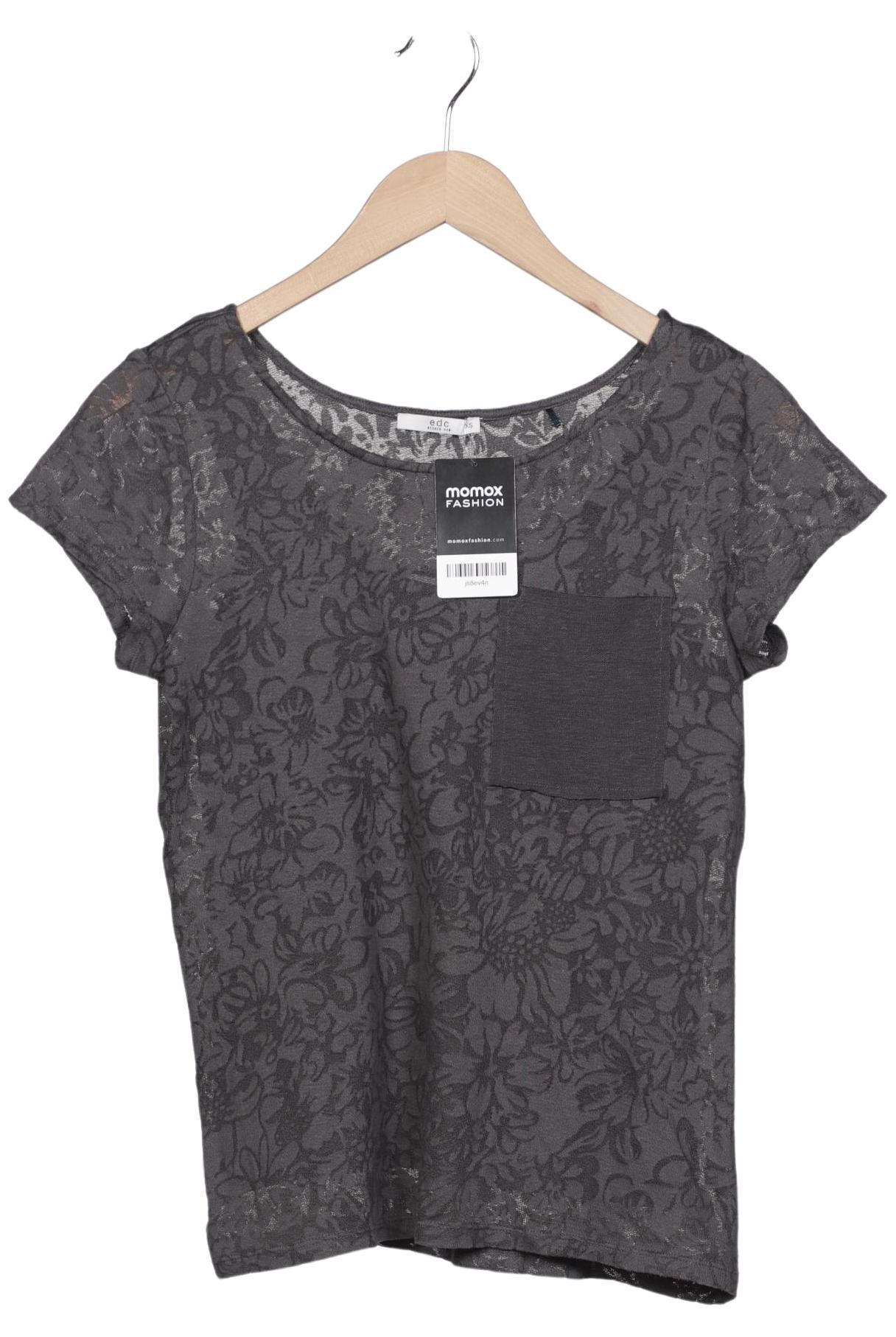 

edc by Esprit Damen T-Shirt, grau, Gr. 34