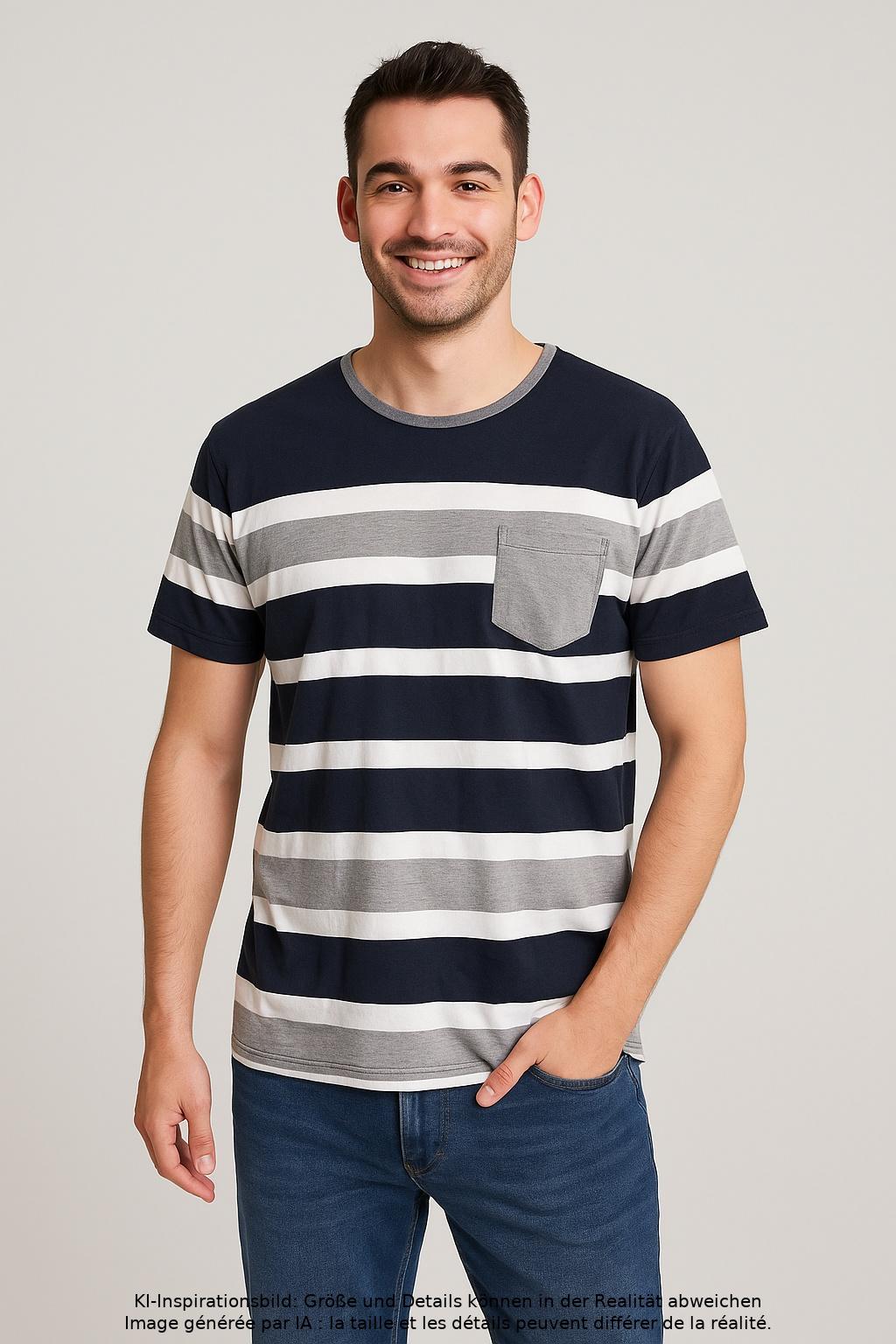 Thumbnail - edc by Esprit Herren T-Shirt, mehrfarbig, Gr. 52