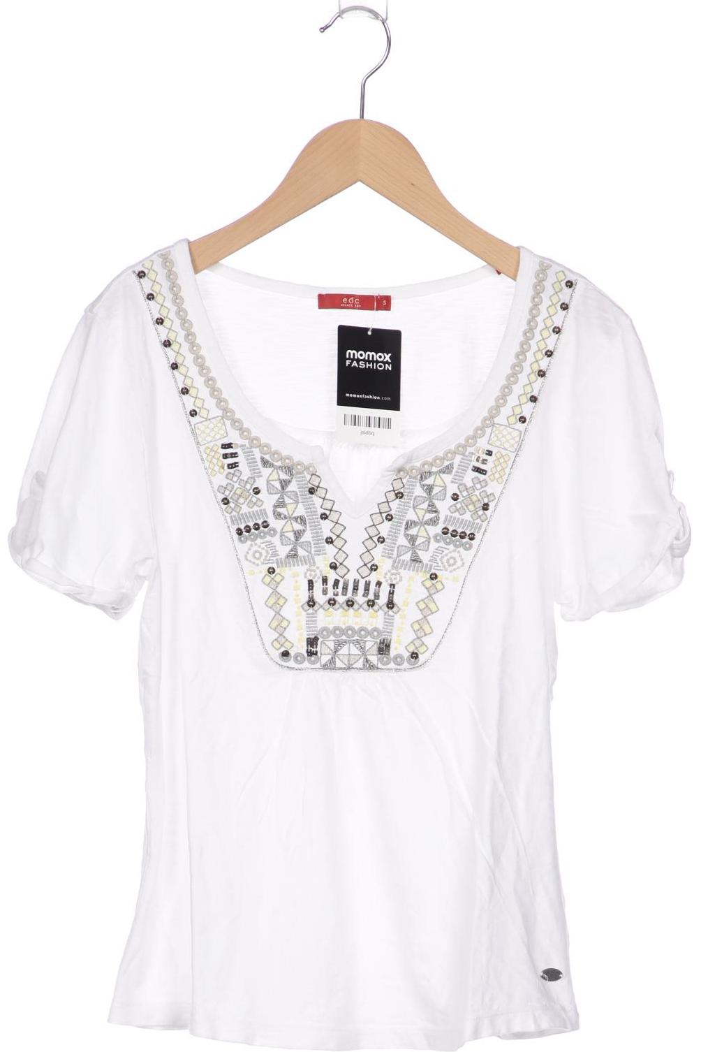 

edc by Esprit Damen T-Shirt, weiß, Gr. 36