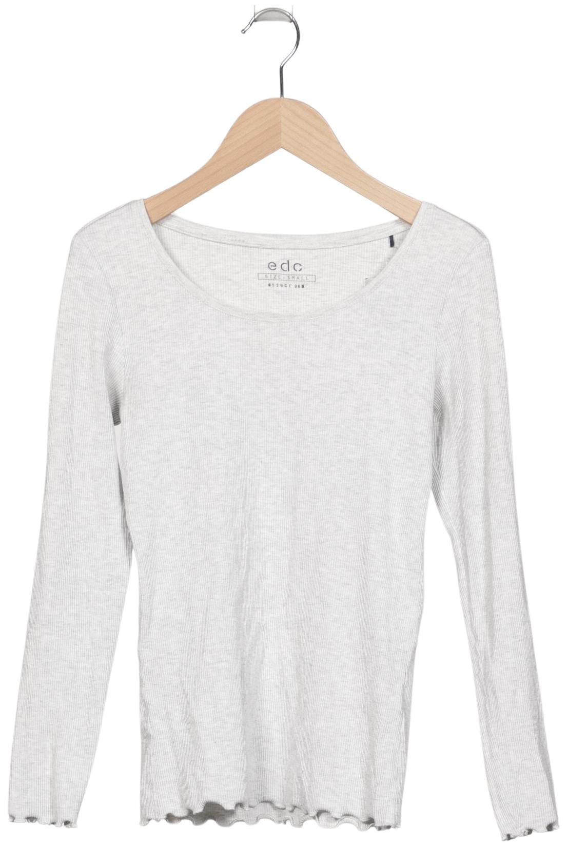 

edc by Esprit Damen Langarmshirt, grau, Gr. 36