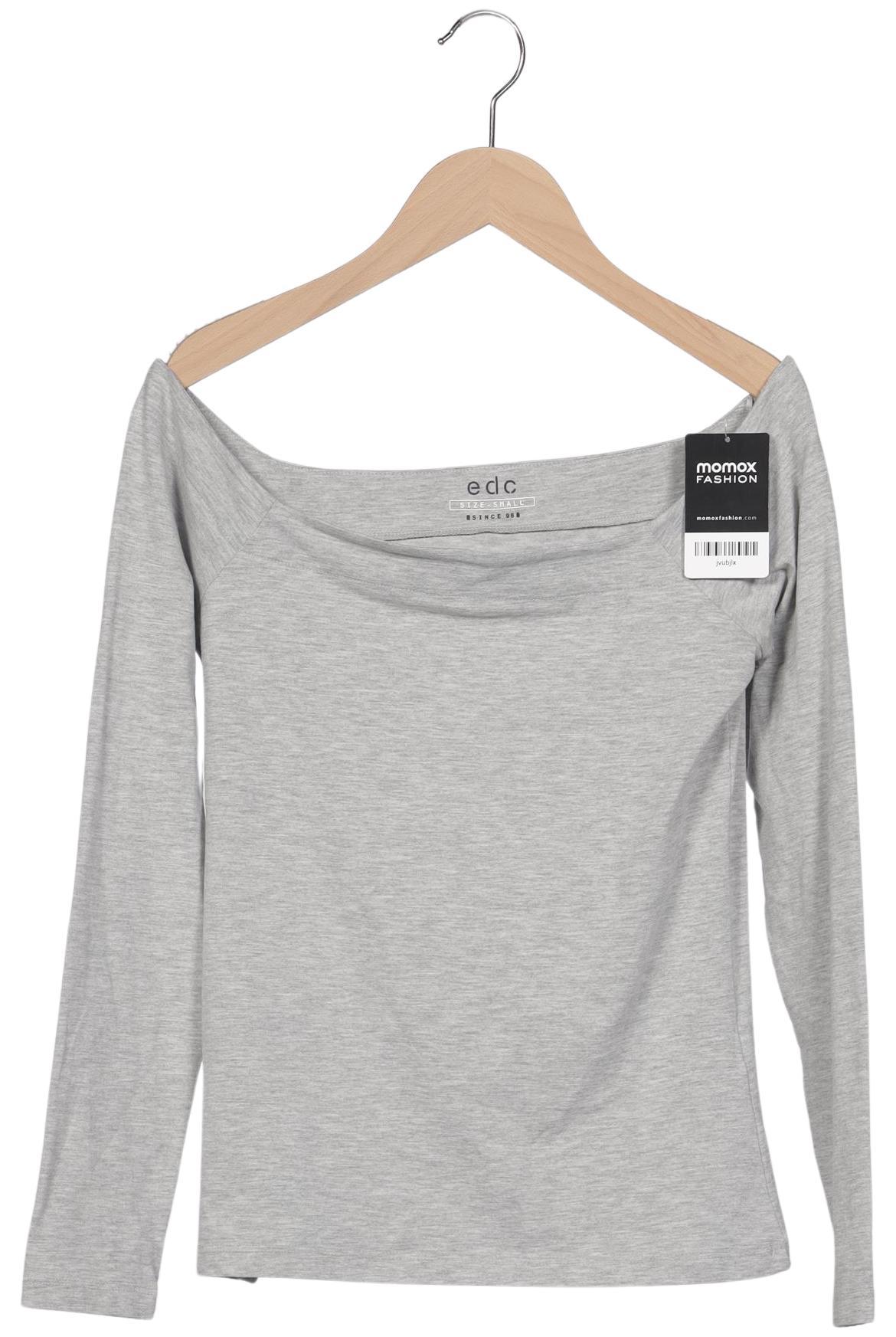 

edc by Esprit Damen Langarmshirt, grau, Gr. 36