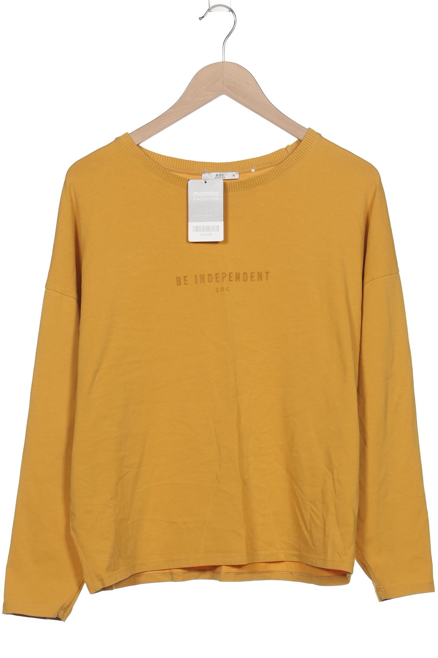 

edc by Esprit Damen Langarmshirt, gelb, Gr. 38