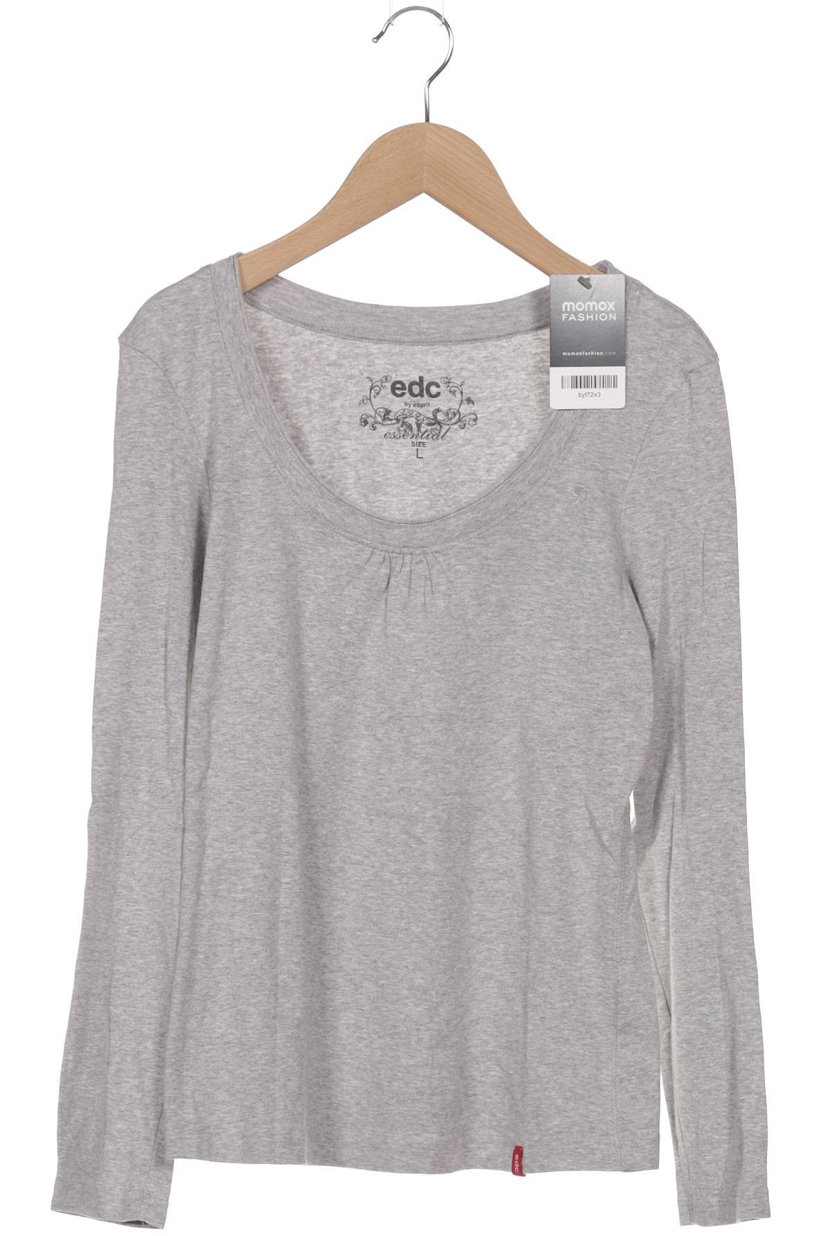 

edc by Esprit Damen Langarmshirt, grau, Gr. 42