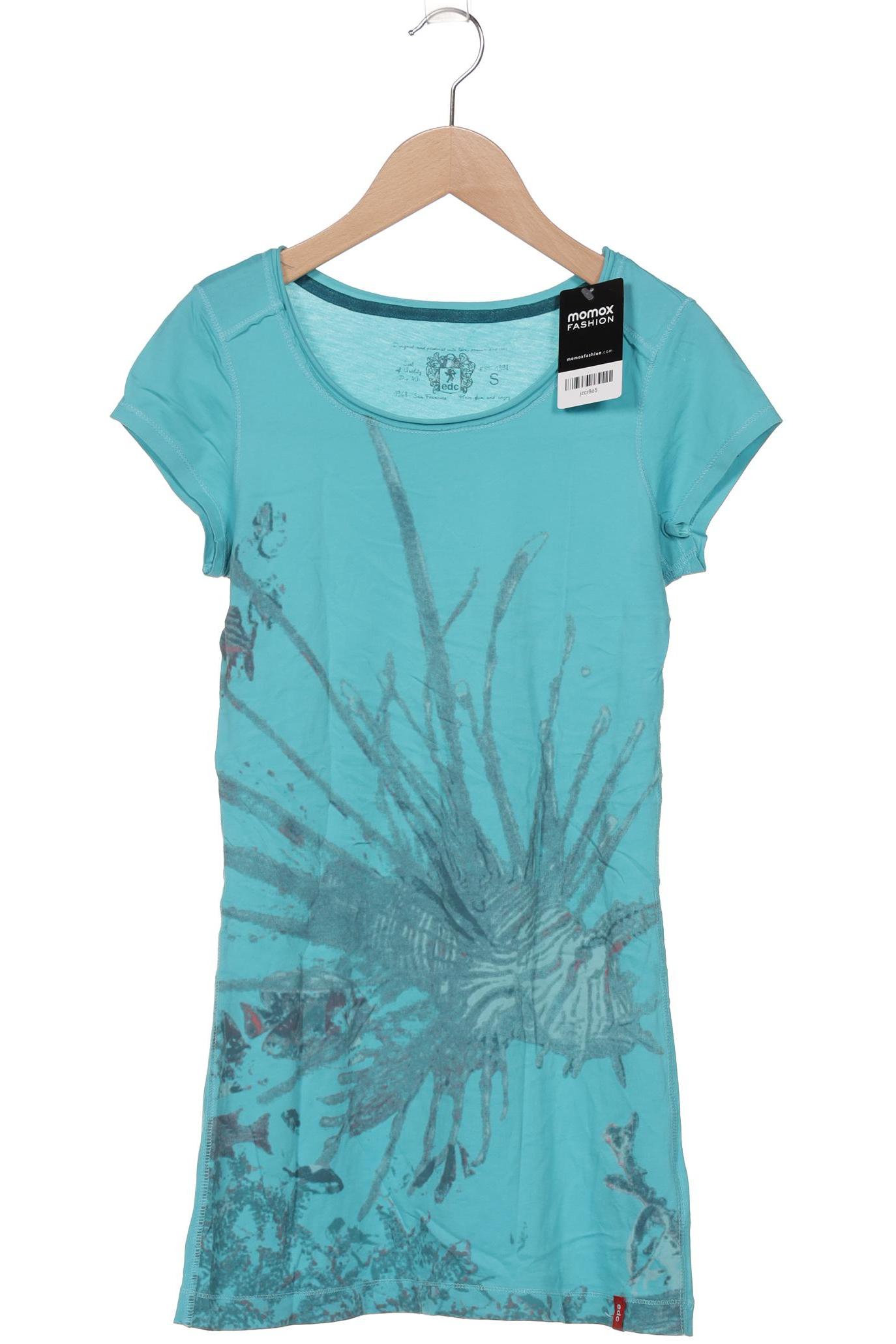 

edc by Esprit Damen T-Shirt, blau, Gr. 36