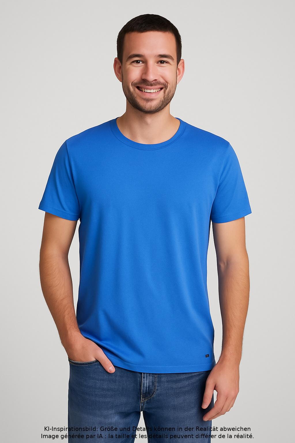 

edc by Esprit Herren T-Shirt, blau, Gr. 48