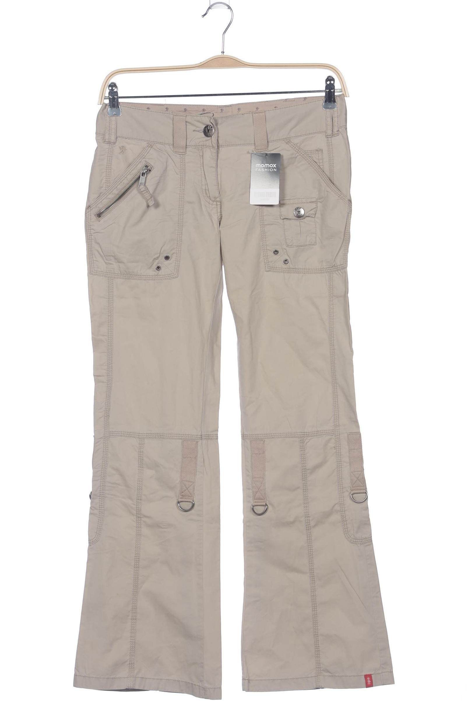 

edc by Esprit Damen Stoffhose, beige, Gr. 38