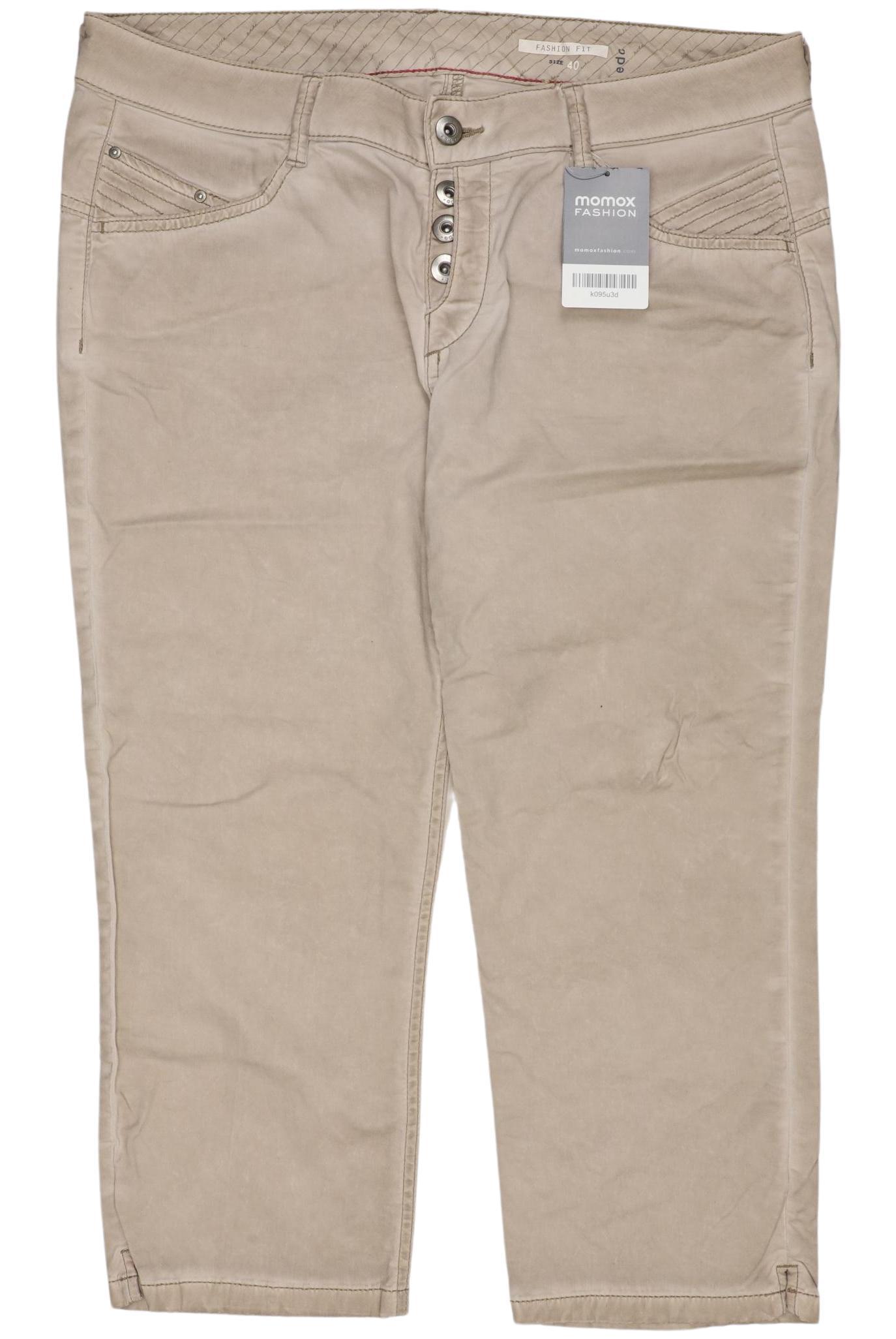 

edc by Esprit Damen Stoffhose, beige, Gr. 40