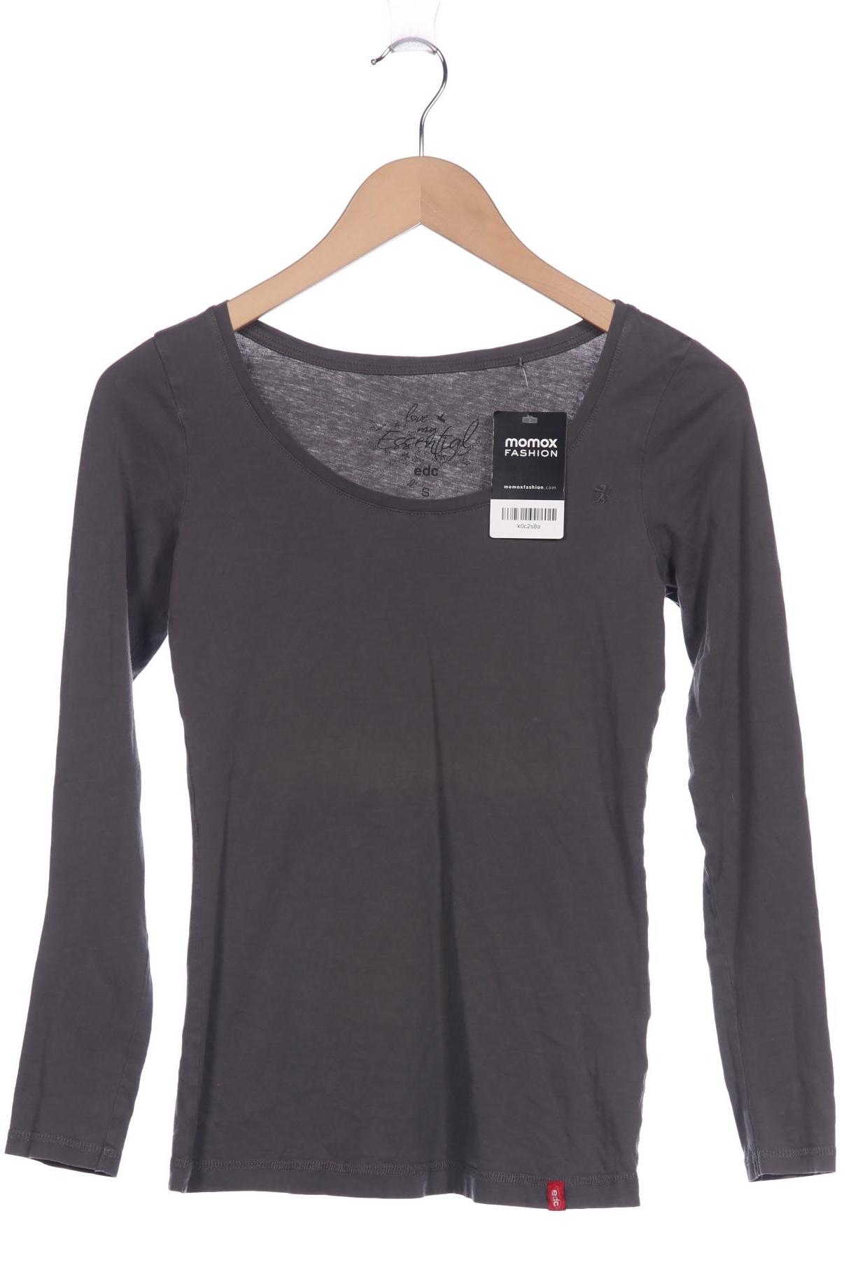 

edc by Esprit Damen Langarmshirt, grau, Gr. 36