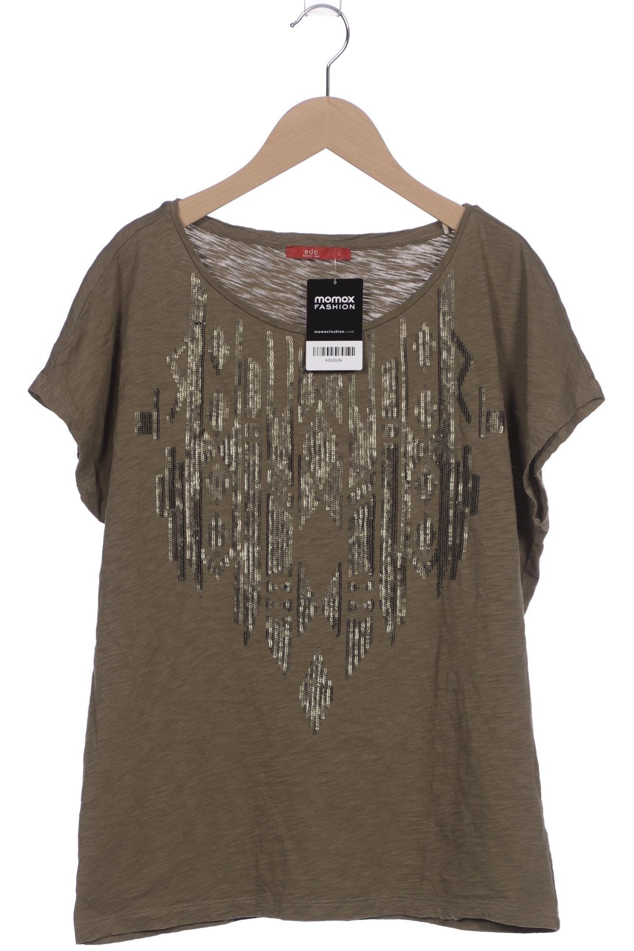 

edc by Esprit Damen T-Shirt, grün, Gr. 42