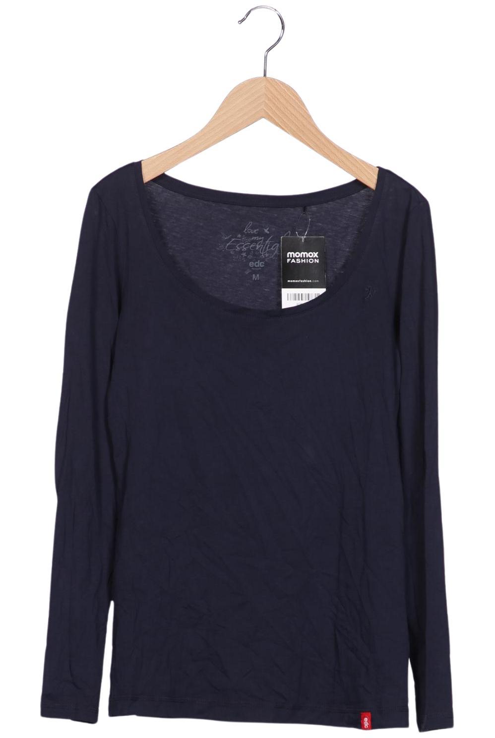 

edc by Esprit Damen Langarmshirt, marineblau, Gr. 38
