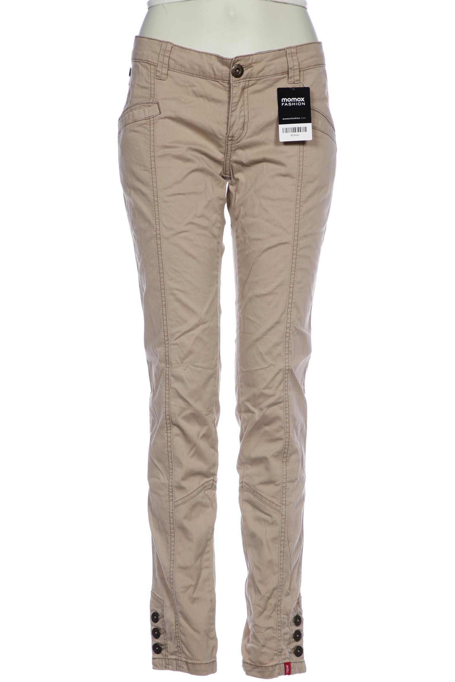 

edc by Esprit Damen Stoffhose, beige, Gr. 36